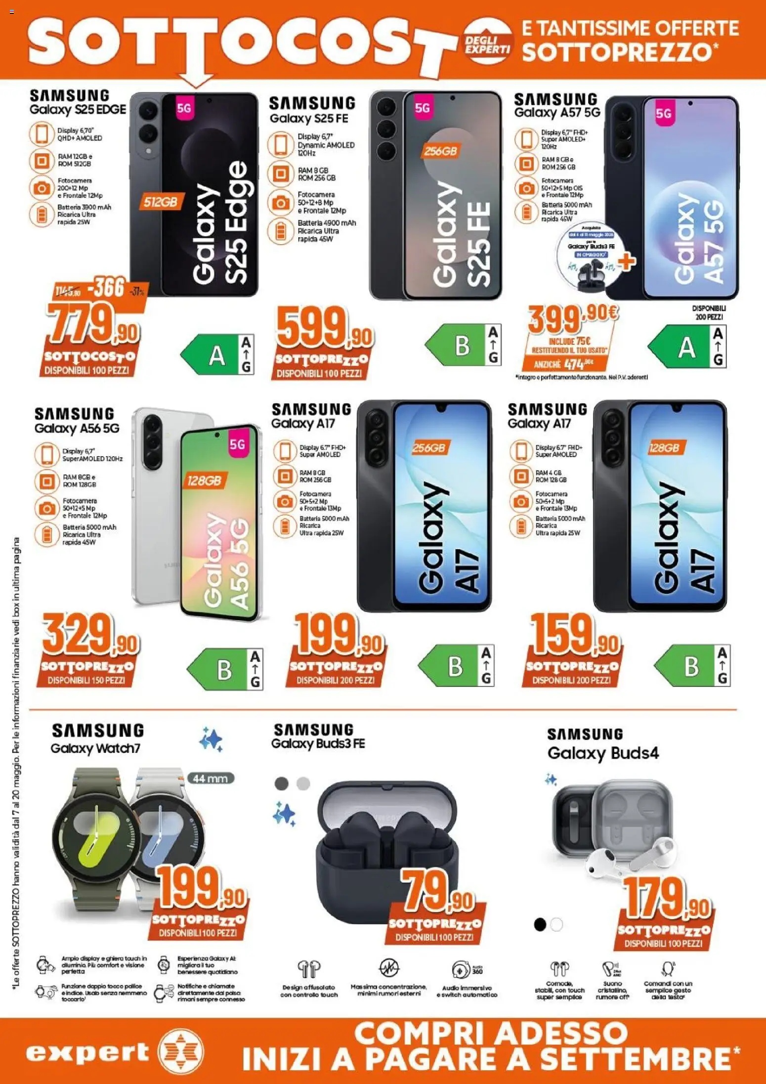 Volantino Expert del 07.05.2026 | Pagina: 2 | Prodotti: Audio, Fotocamera, Batteria, Samsung