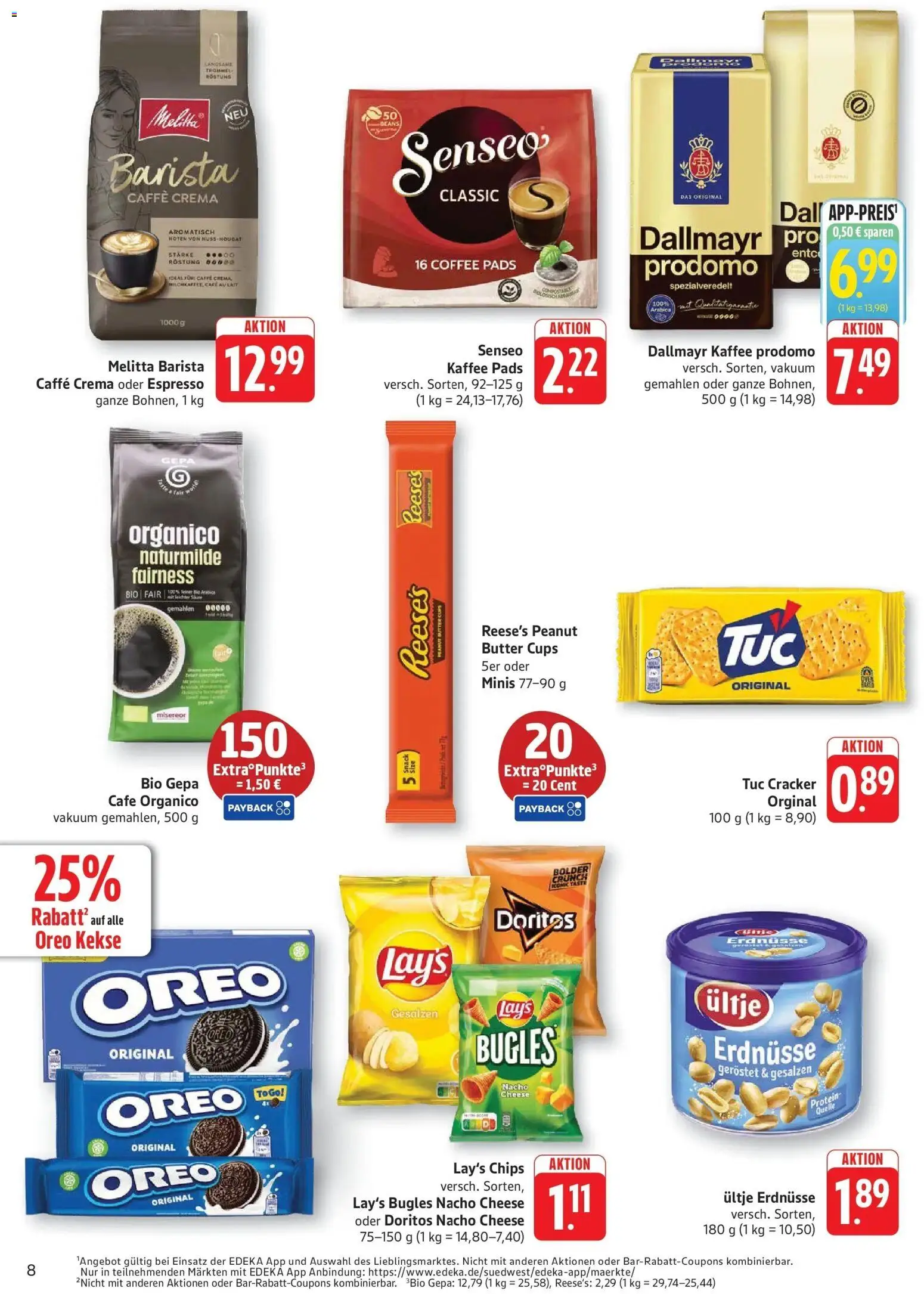 Edeka prospekt Altrip – gültig ab 29.06.2026 | Seite: 8 | Produkte: Senseo, Kaffee, Dallmayr, Kekse