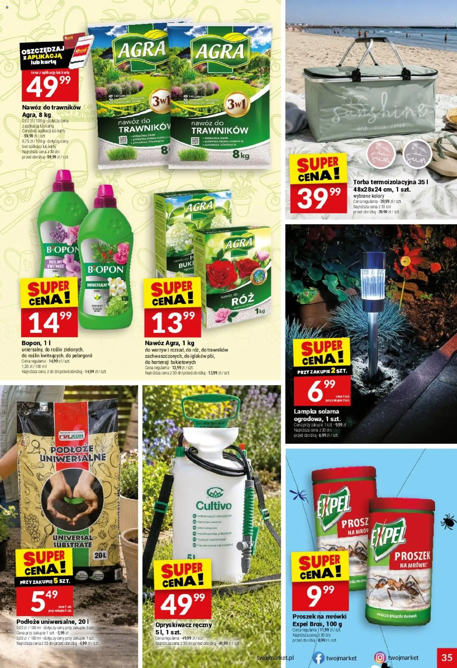 Twój Market gazetka od 27.05.2026 | Strona: 35 | Produkty: Karta, Opryskiwacz, Torba, Torba termoizolacyjna