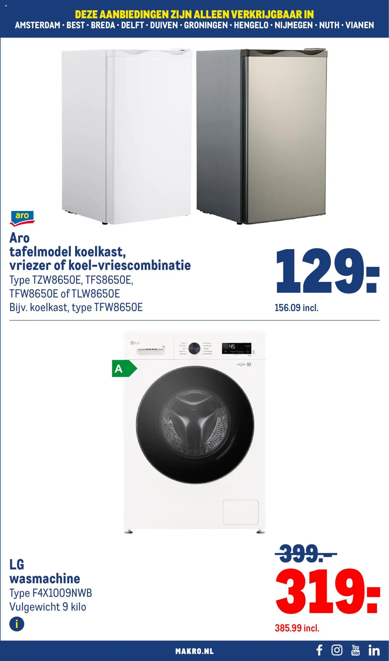 {H1} | Pagina: 39 | Producten: Vriezer, Wasmachine