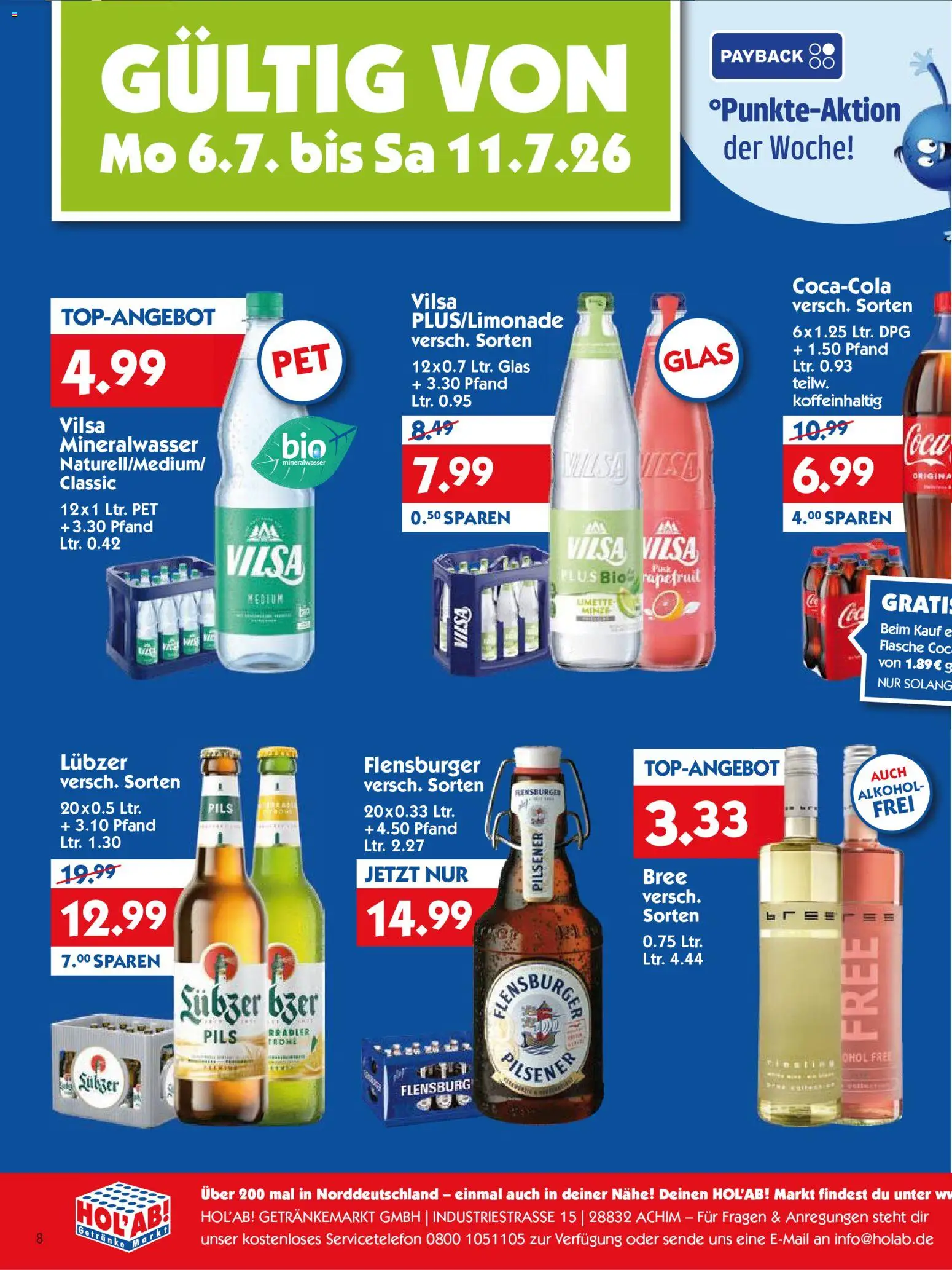 HOL’AB! Prospekt – gültig ab 06.07.2026 | Seite: 2 | Produkte: Bree, Flensburger, Grapefruit, Lubzer