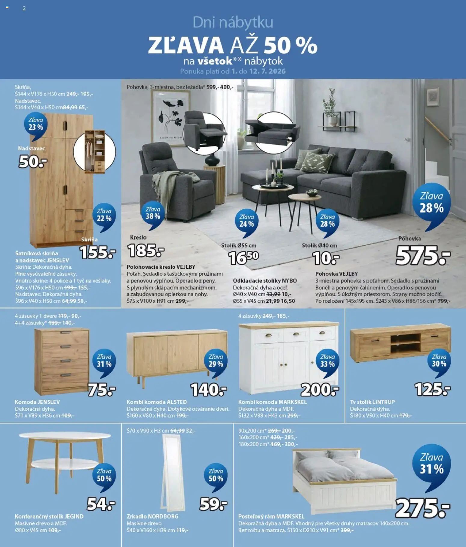 Nové JYSK akcie – leták je platný od 01.07.2026 | Strana: 2