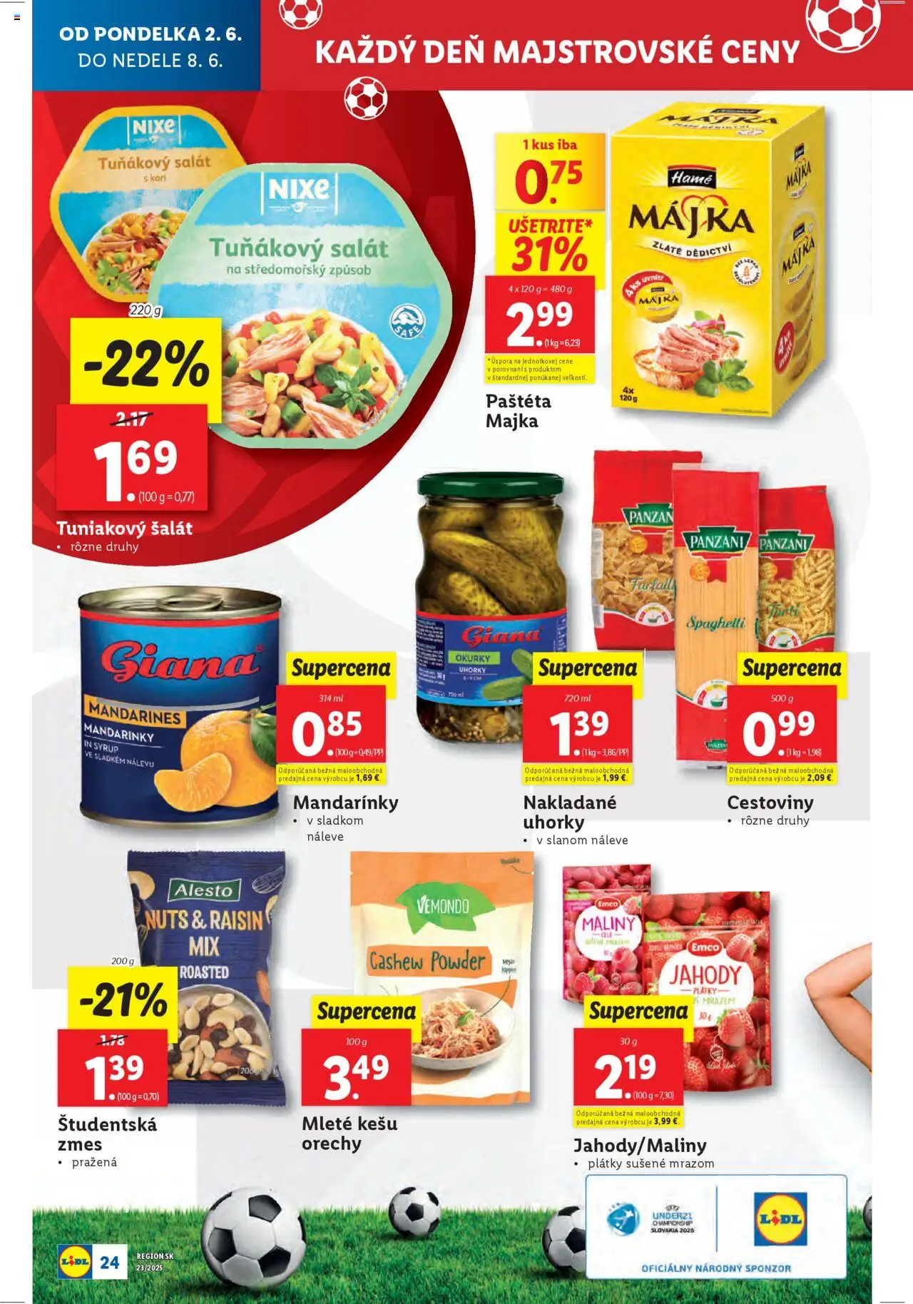 Nové Lidl akcie – leták je platný od 02.06.2025 | Strana: 30 | Produkty: Mandarinky, Orechy, Kešu orechy, Uhorky