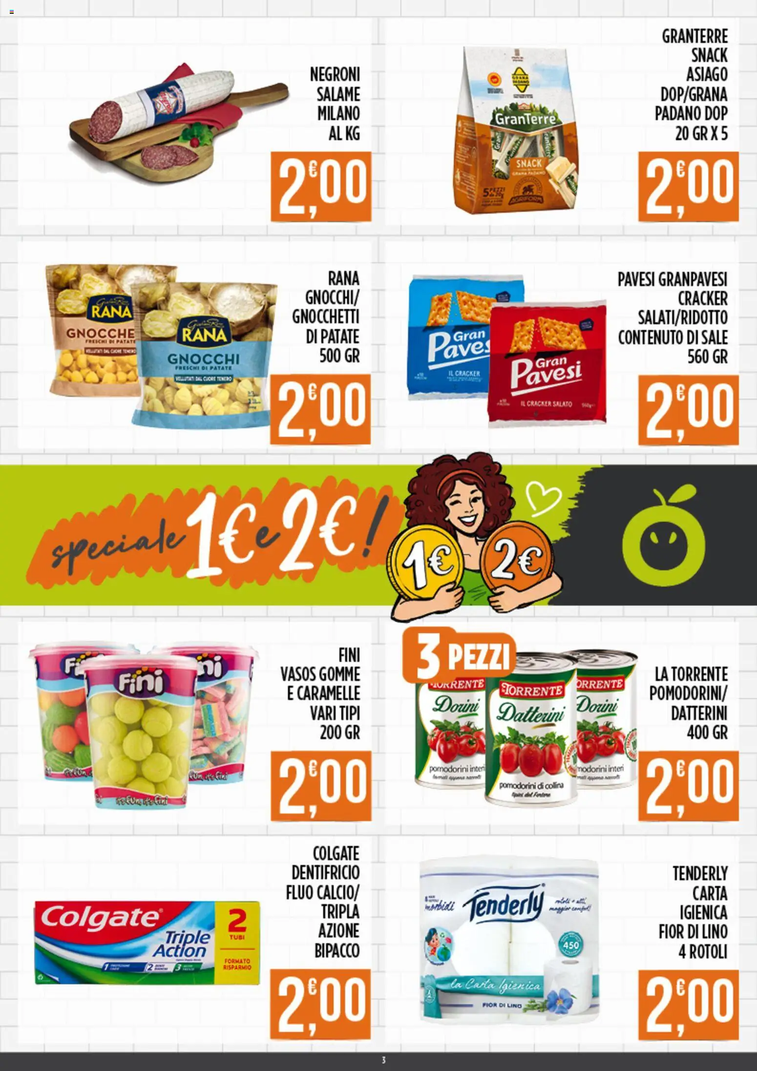 Volantino Euroesse del 15.06.2026 | Pagina: 3 | Prodotti: Carta igienica, Salame, Dentifricio, Patate
