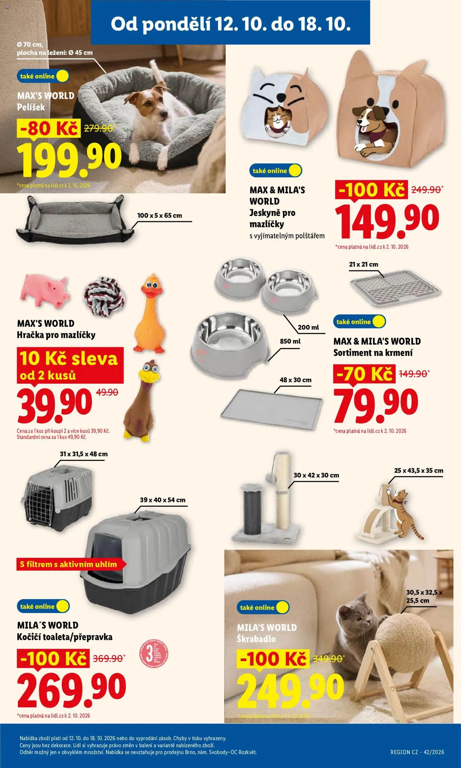 Lidl leták - Vše pro Tvého spokojeného mazlíčka od 12.10.2026 | Strana: 3 | Produkty: Box, Škrabadlo