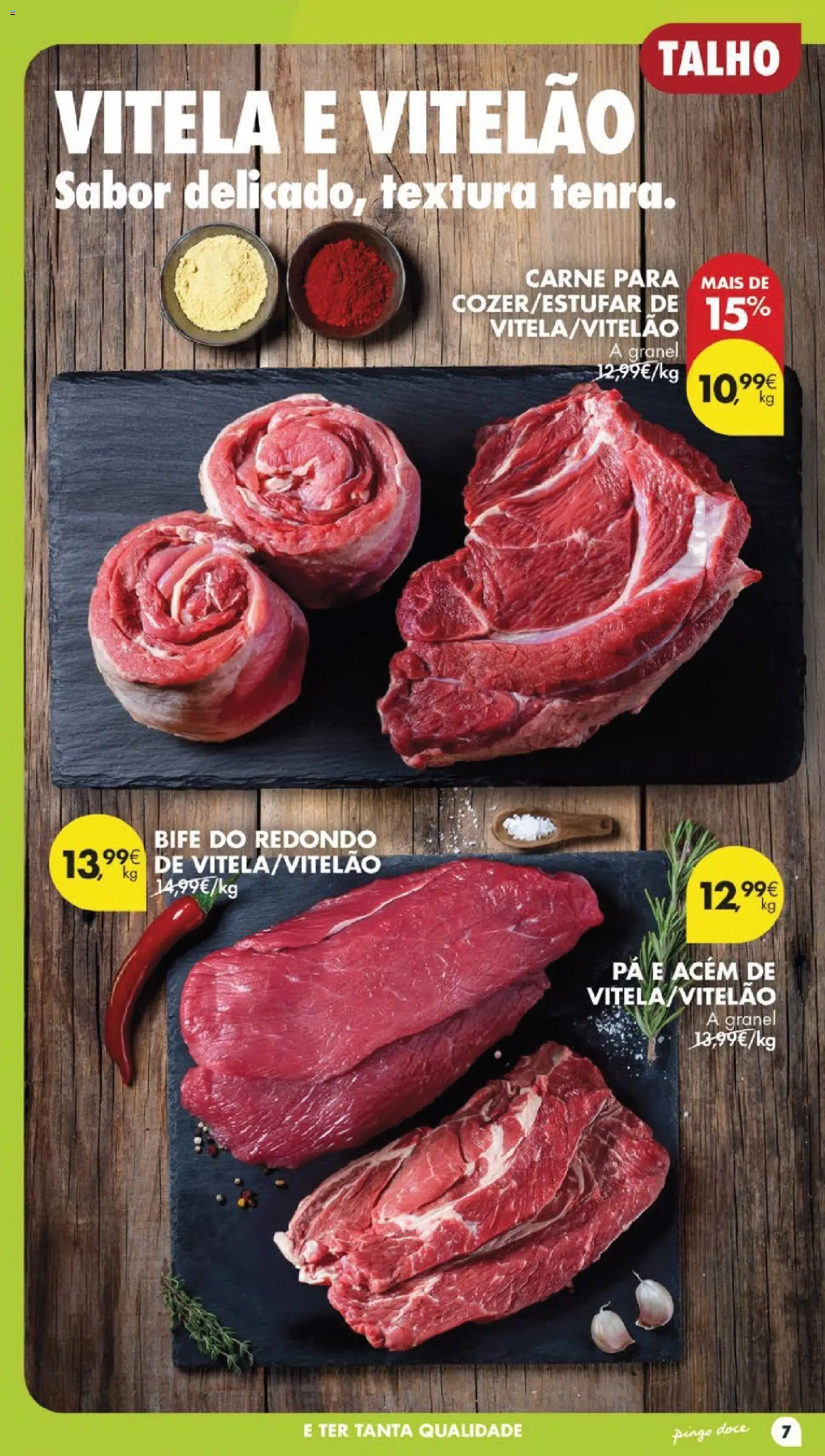 Pingo Doce Poupe Esta Semana Lojas Grandes │ válido de 22/09/2026 | Página: 7 | Produtos: Vitela, Carne, Pá, Bife
