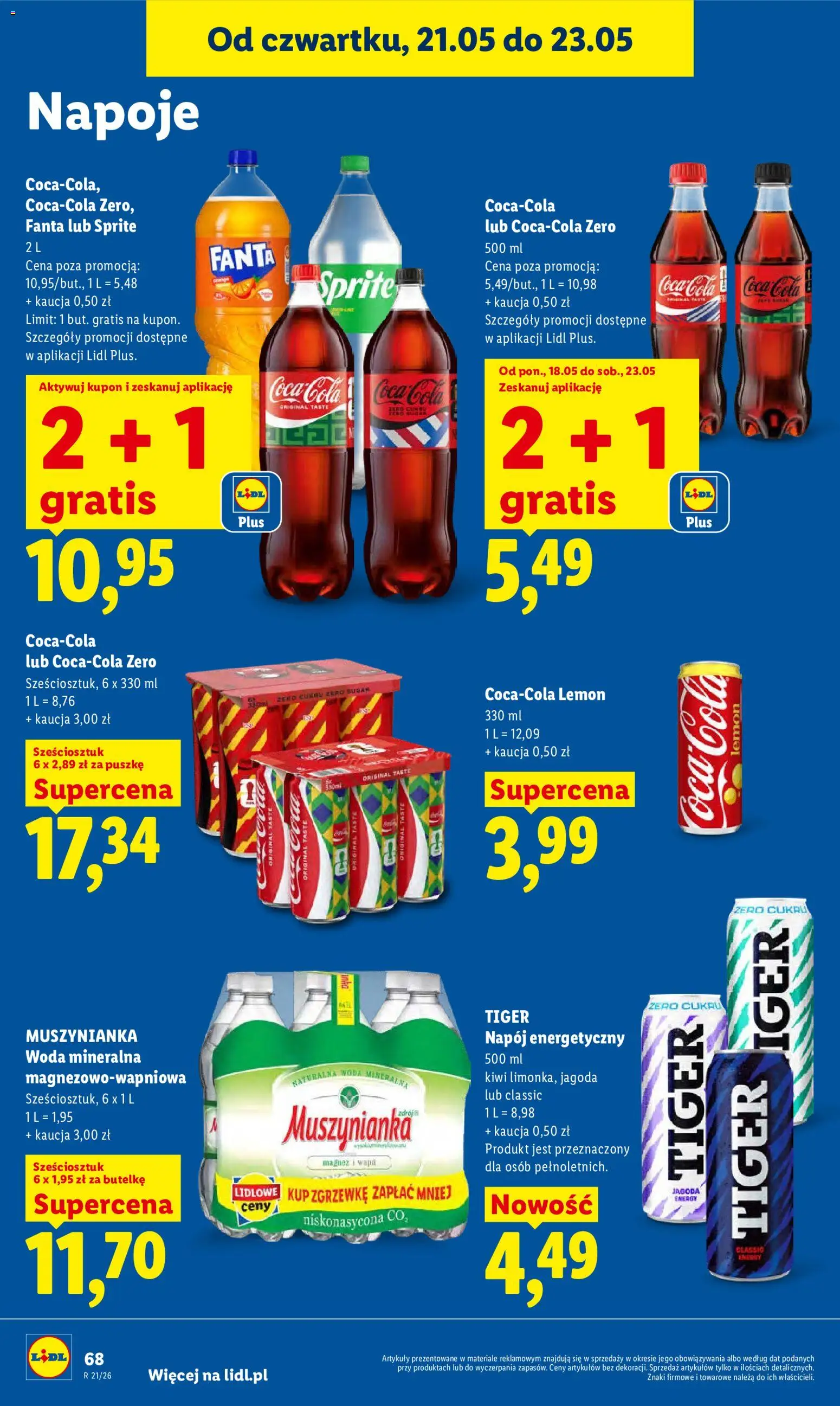 Lidl Polsko leták od 21.05.2026 | Strana: 74 | Produkty: Tiger, Kiwi, Fanta, Sprite