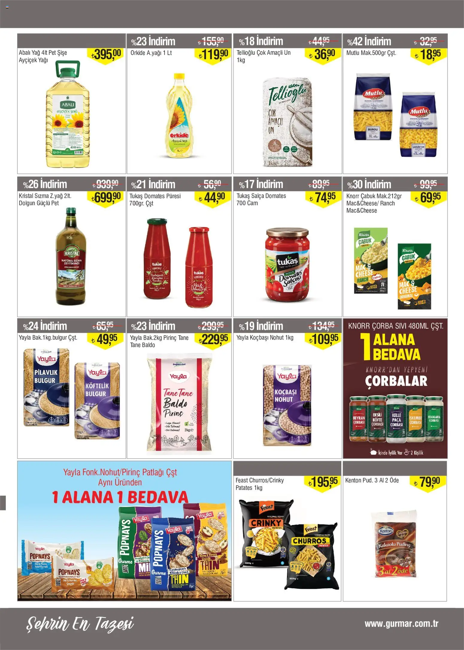 Gürmar Katalog - 15 Ağustos 2026 tarihinden itibaren geçerlidir | Sayfa: 7 | Ürünler: Yağ, Patates, Yulaf, Zeytinyağı