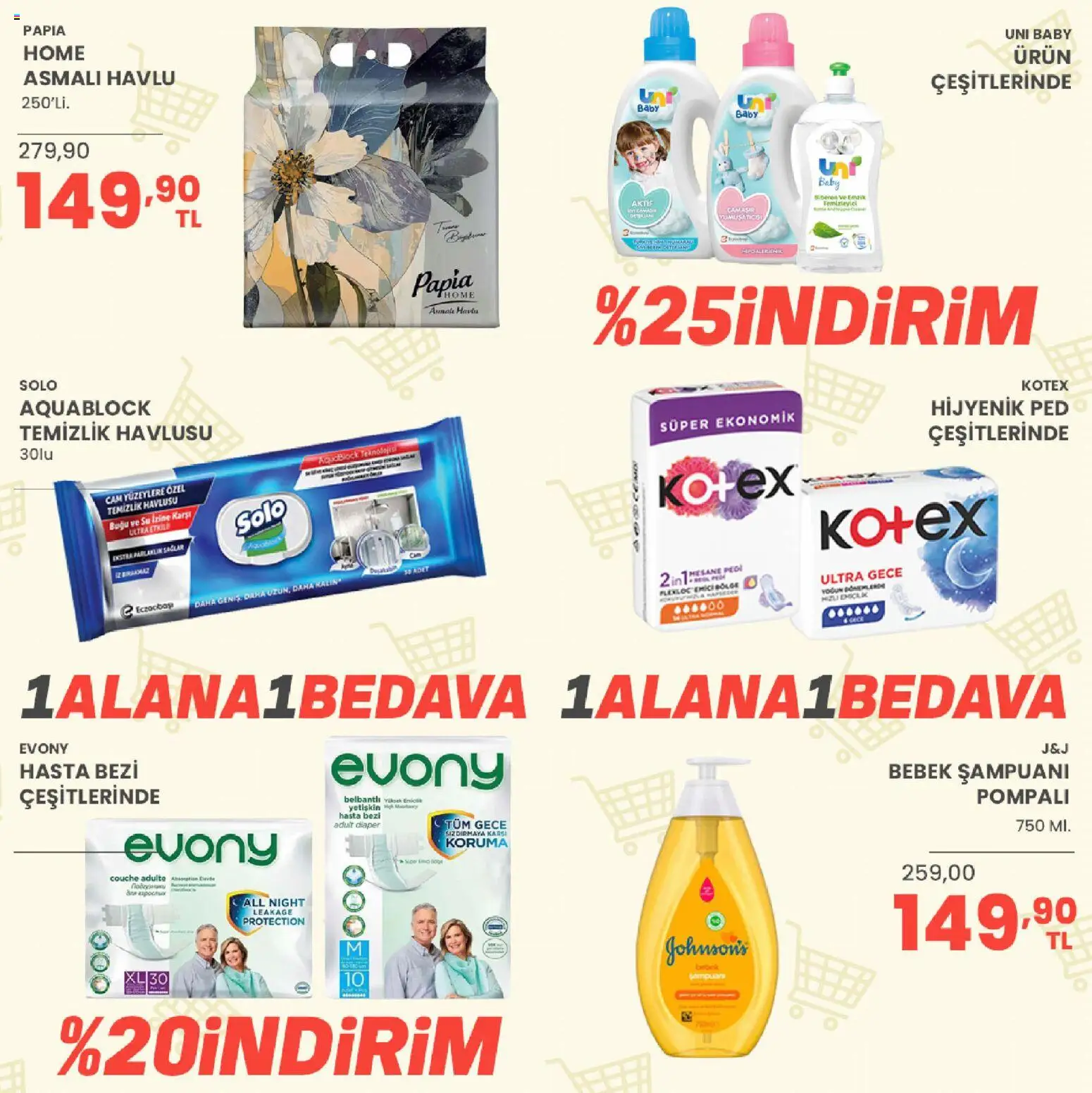 Sarıyer Katalog - 23 Ekim 2026 tarihinden itibaren geçerlidir | Sayfa: 35 | Ürünler: Hijyenik ped, Su