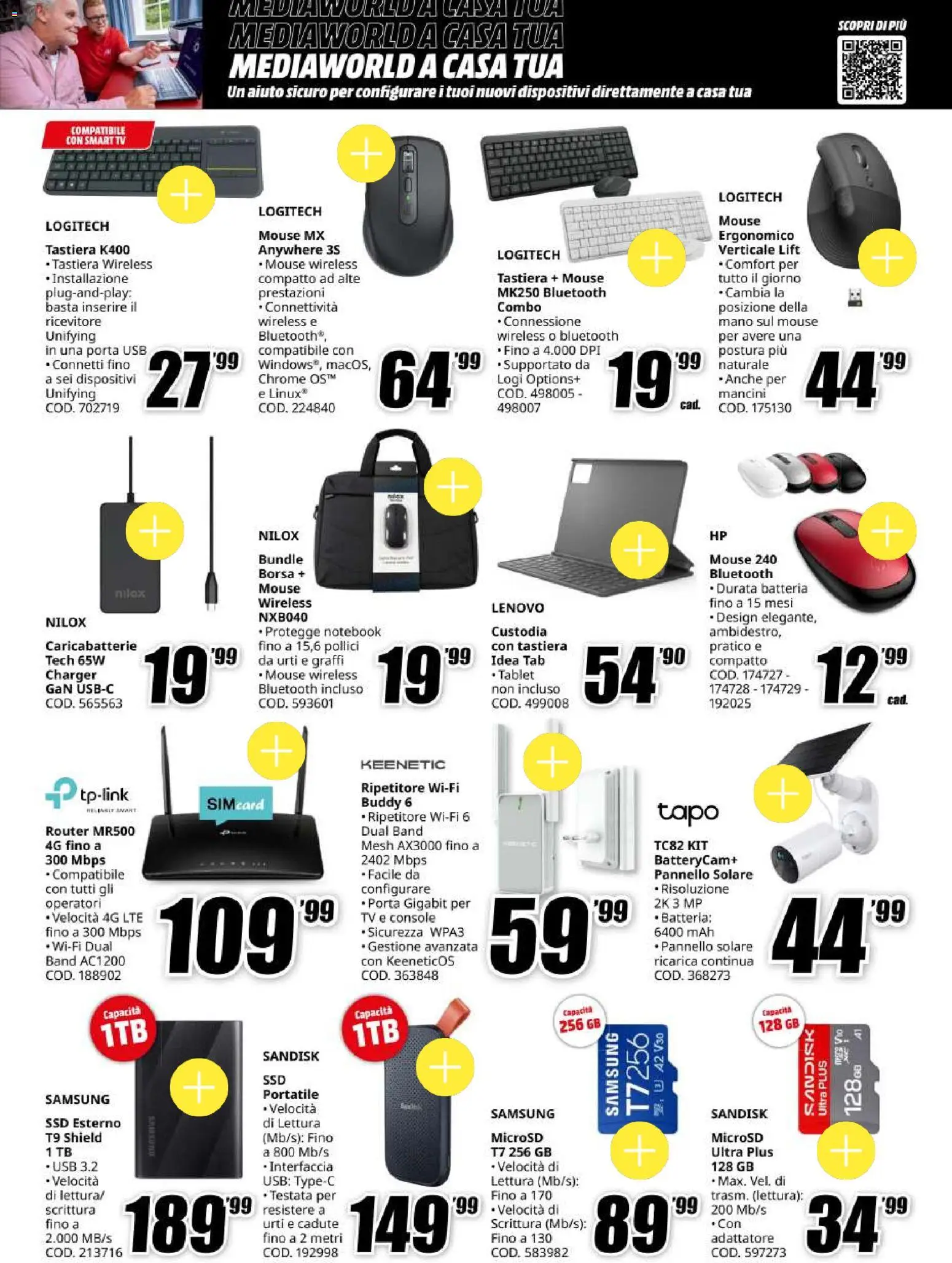 Volantino Media World del 30/10/2026 | Pagina: 13 | Prodotti: Porta, smart TV, Adattatore, Caricabatterie