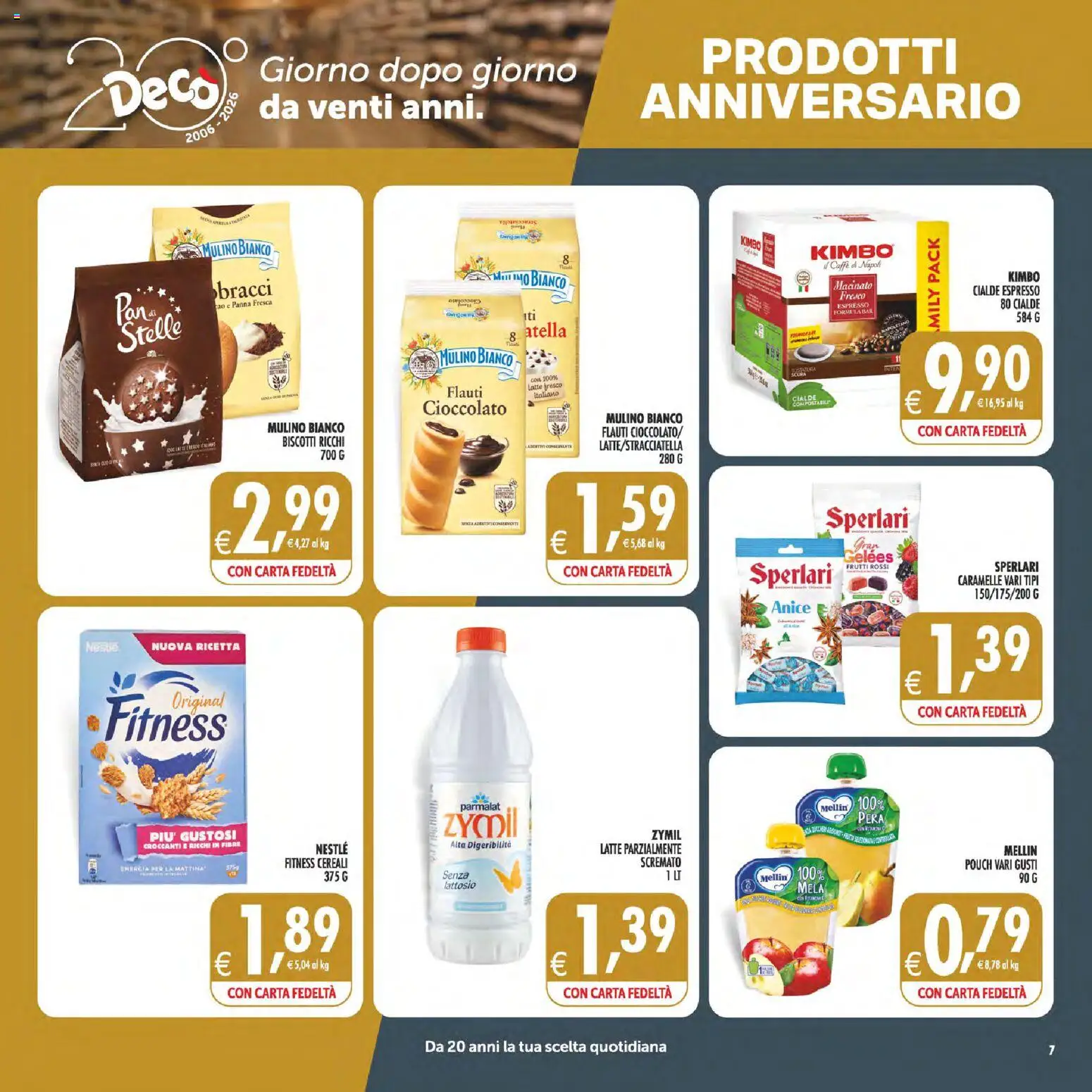 Volantino Decò del 22/09/2026 | Pagina: 7 | Prodotti: Caffè, Biscotti, Kimbo, Macinato