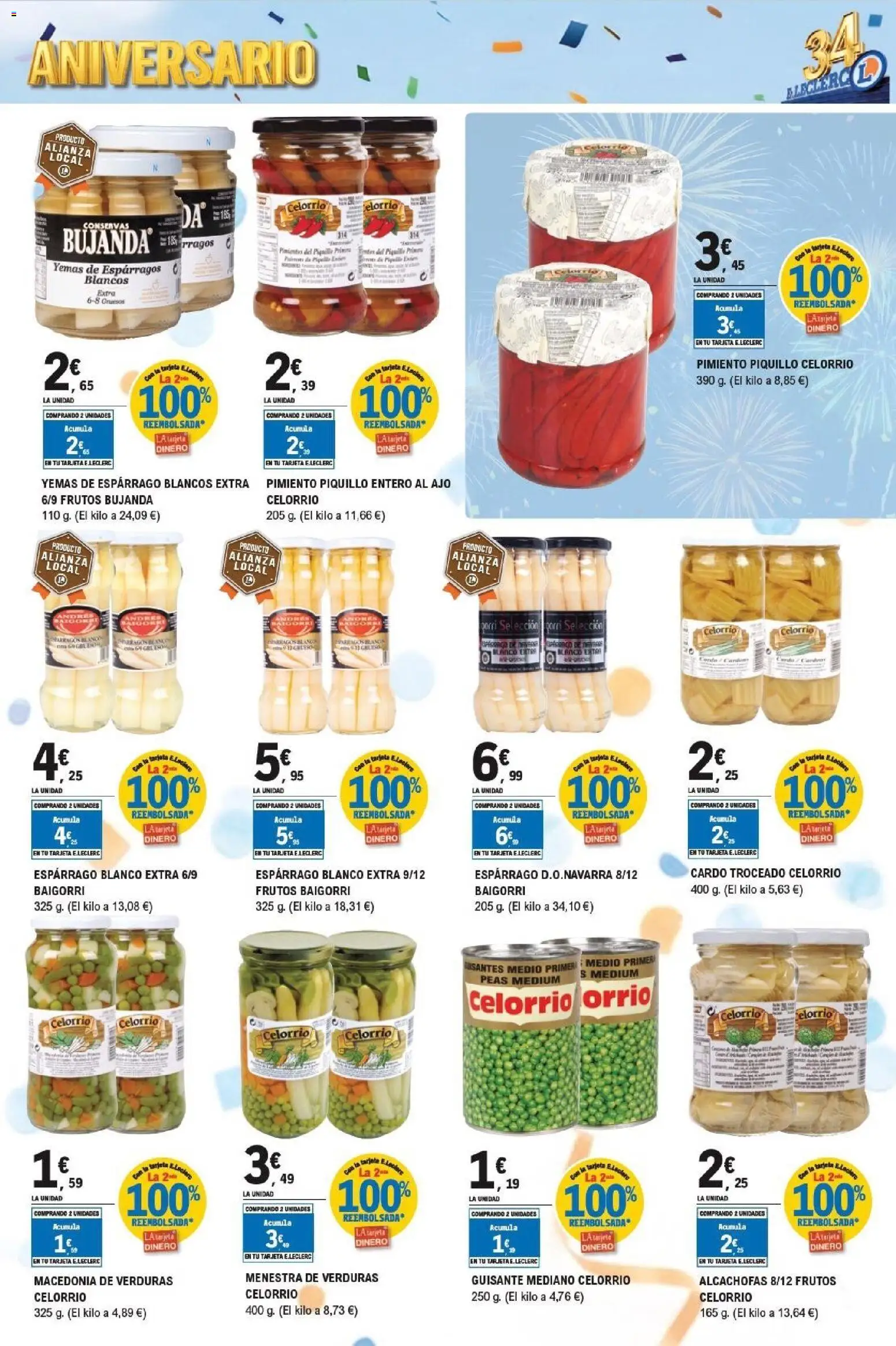 E.Leclerc Aniversario │ válido desde el 29/07/2026 | Página: 3 | Productos: Νερό καρύδας, Κάδος απορρυμάτων