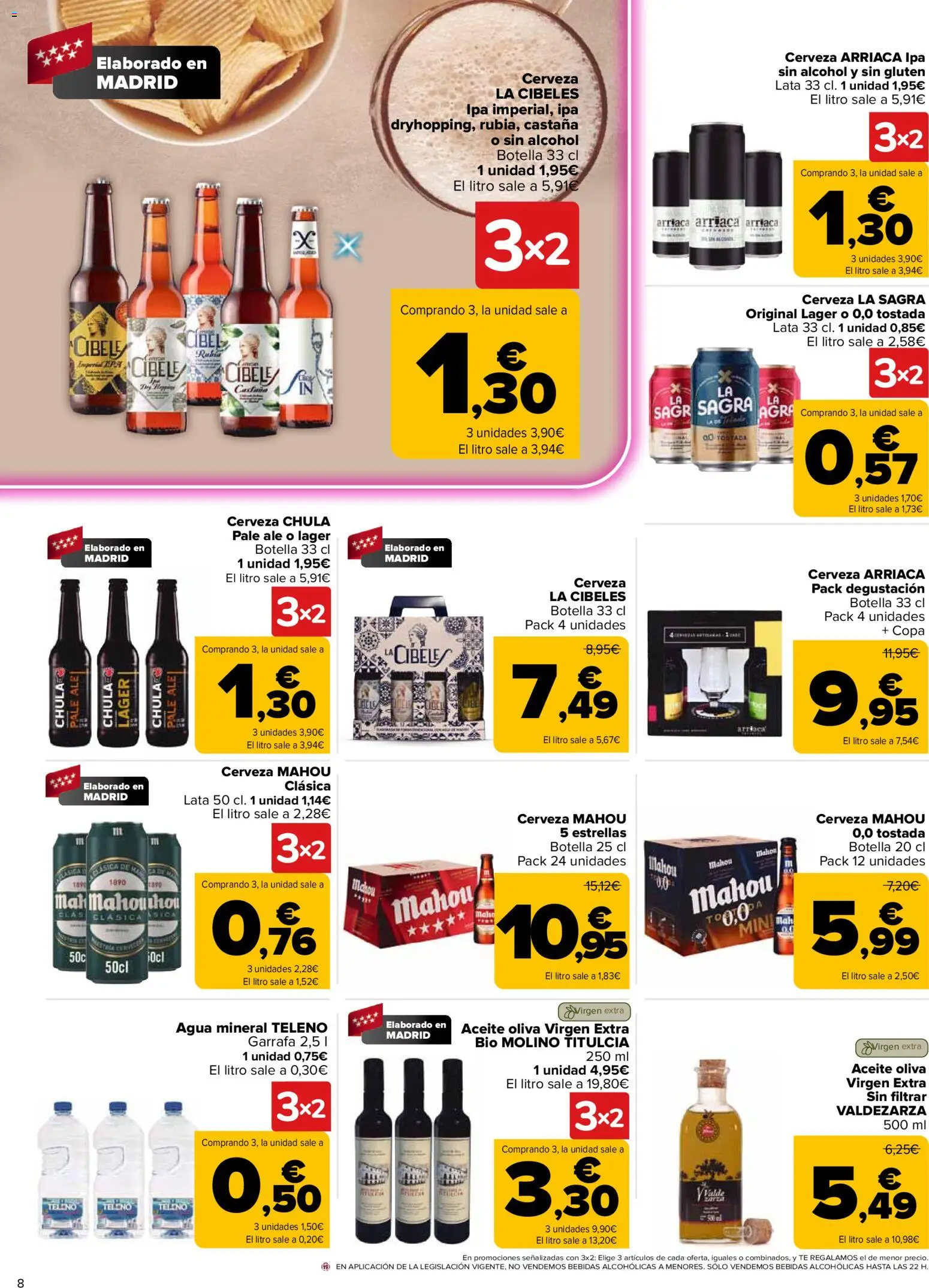 Carrefour folleto │ válido desde el 03/07/2026 | Página: 8 | Productos: Cerveza sin alcohol, Aceite, Cerveza, Agua mineral