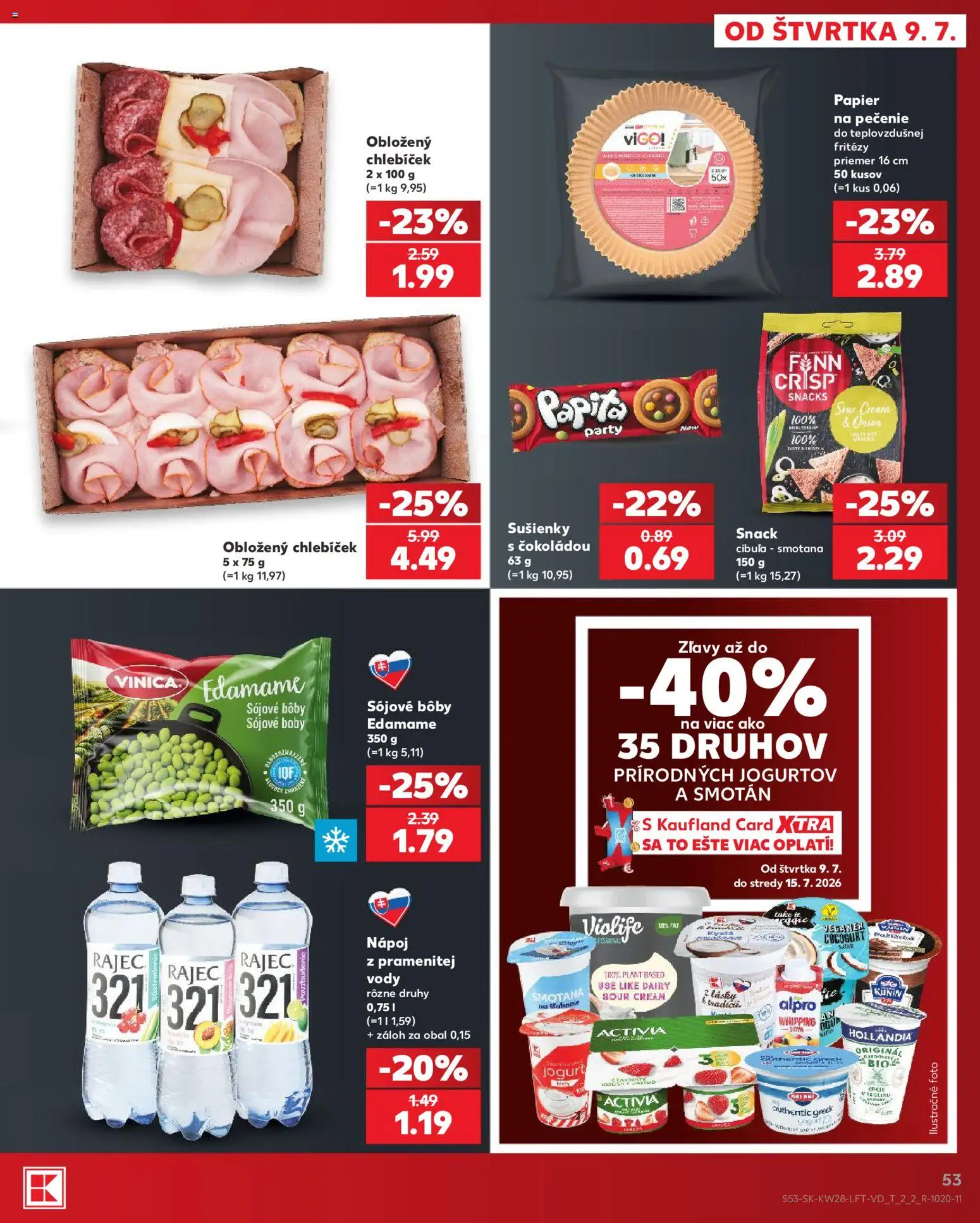 Kaufland SK akciós ujság - amely érvényes a következő dátumtól: 2026.07.09. | Oldal: 53 | Termékek: Alpro