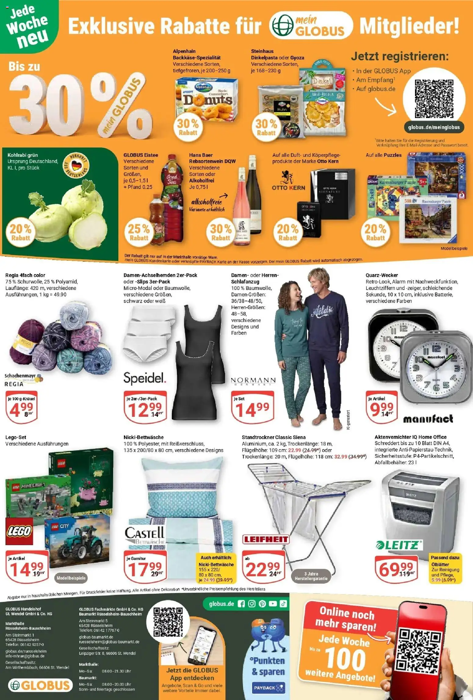 Globus Prospekt Rüsselsheim (ab 14.09.2026) » Angebote online | Seite: 29 | Produkte: Aktenvernichter, Kohlrabi, Duft, Uhr