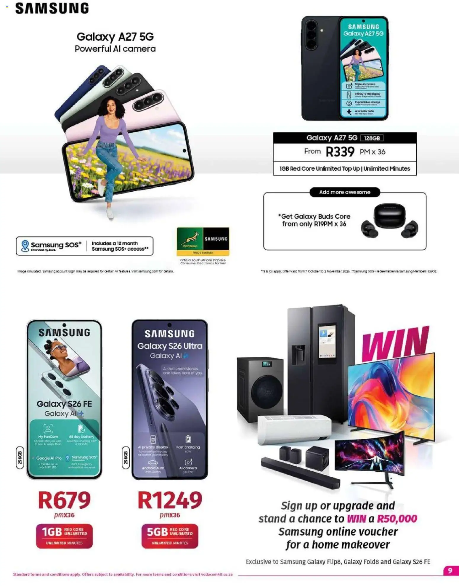 New Vodacom catalogue – valid from 01/10/2026 | Page: 9 | Products: Camera, Battery