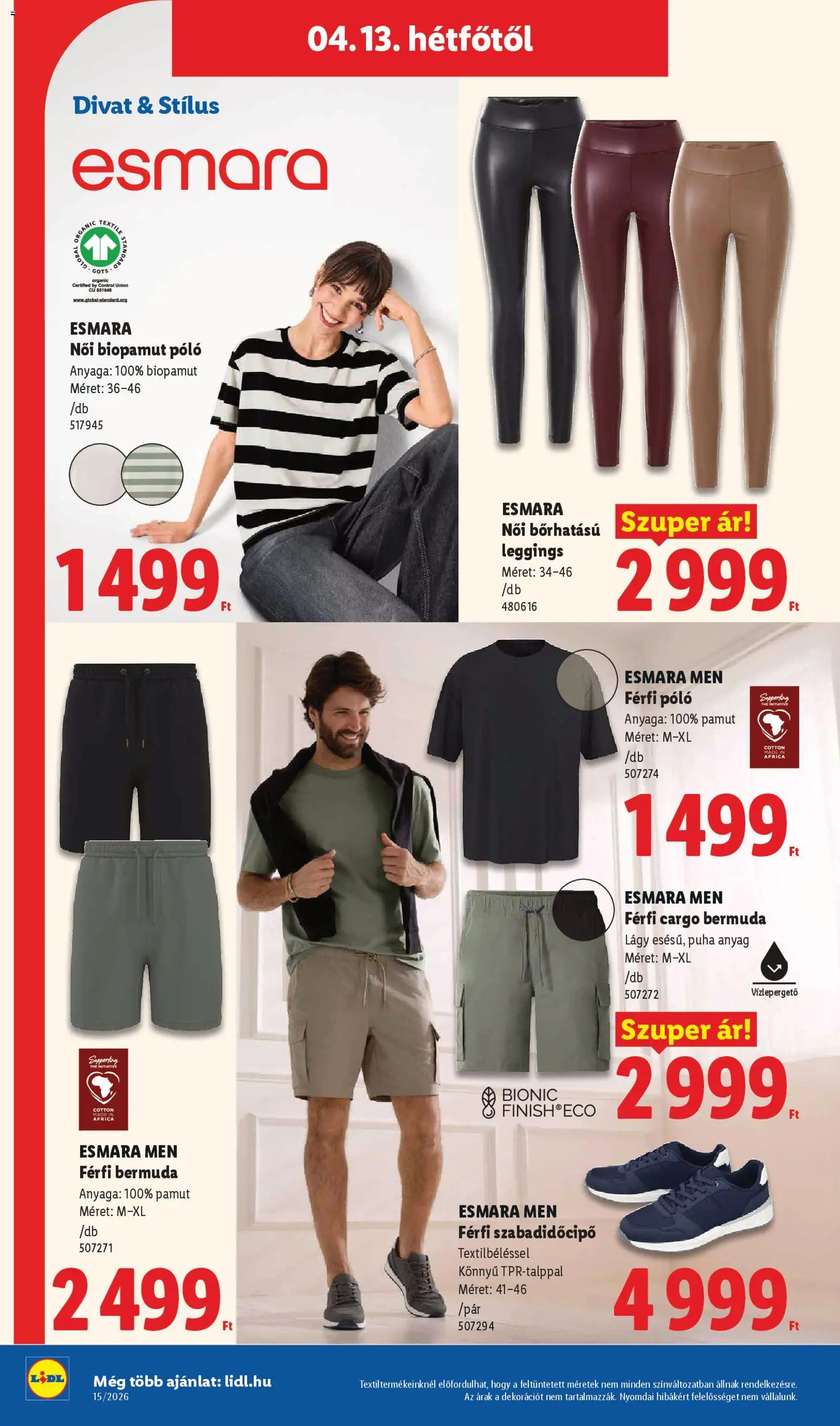 Lidl akciós ujság - amely érvényes a következő dátumtól: 09.04.2026 | Oldal: 28 | Termékek: Leggings