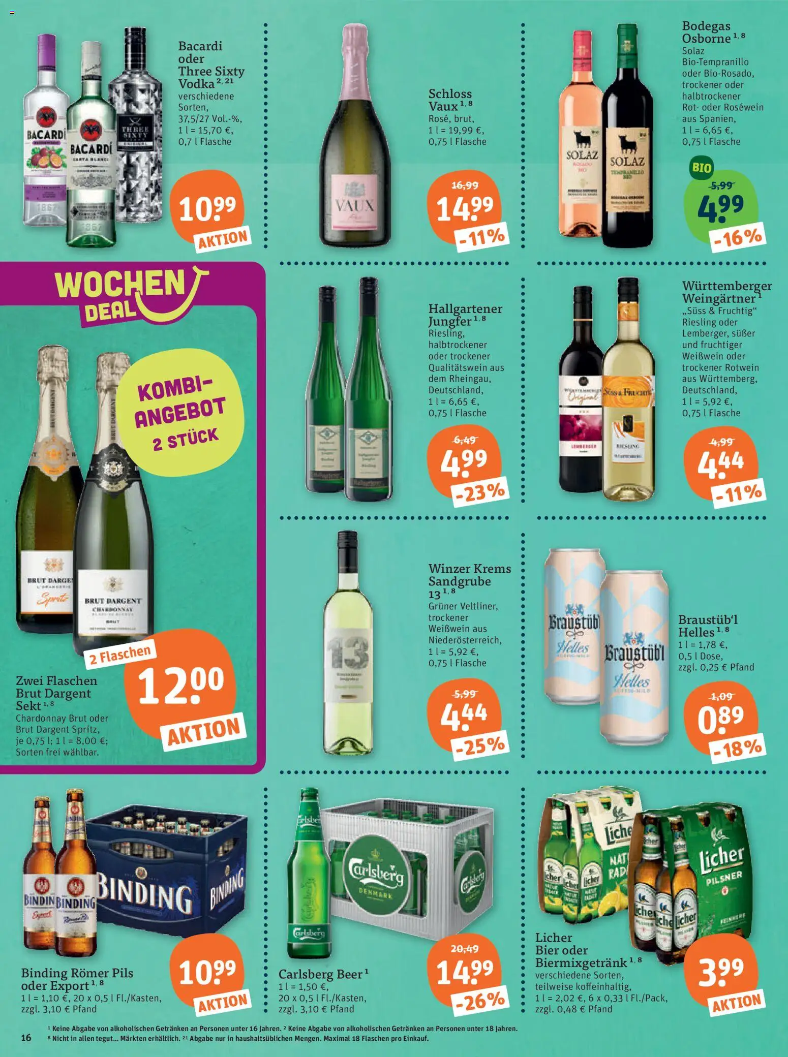 Tegut Prospekt – gültig ab 26.05.2026 | Seite: 18 | Produkte: Sprite, Osborne, Weißwein, Vodka