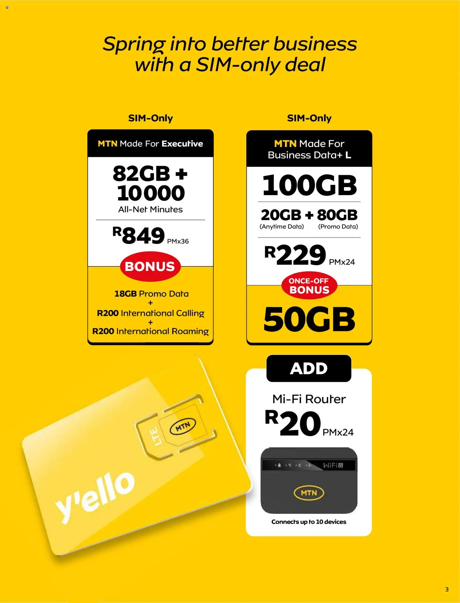 New MTN catalogue – valid from 07/09/2026 | Page: 3 | Products: Data, Router