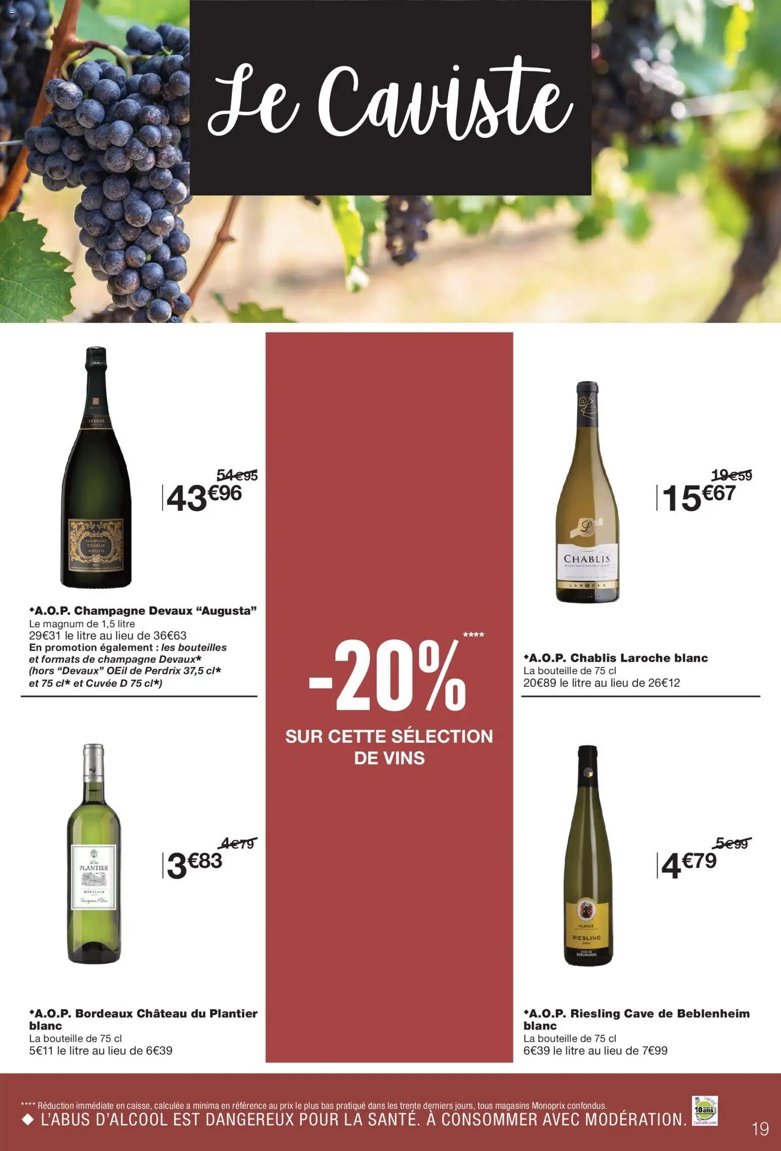 {H1} | Page: 19 | Produits: Champagne, Chablis, Bouteille, Magnum
