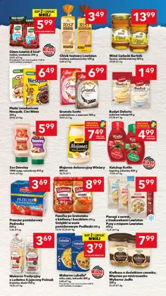 Pogląd oferty "Lewiatan gazetka - Gdańsk" - ważna od 10.09.2026 | Strona: 4 | Produkty: Pierogi, Granola Sante, Makaron, Majonez