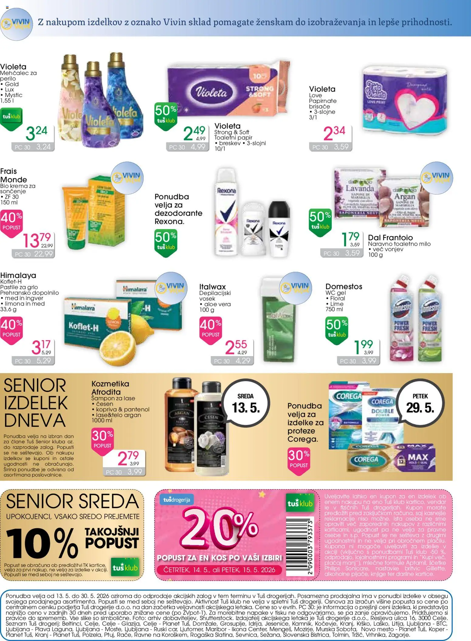 Novi Tuš drogerija katalog ponudbe – veljaven od 13.05.2026 | Stran: 16 | Izdelki: Βαλσάμικο ξύδι, Papirnate brisače, Deodorant, Limona