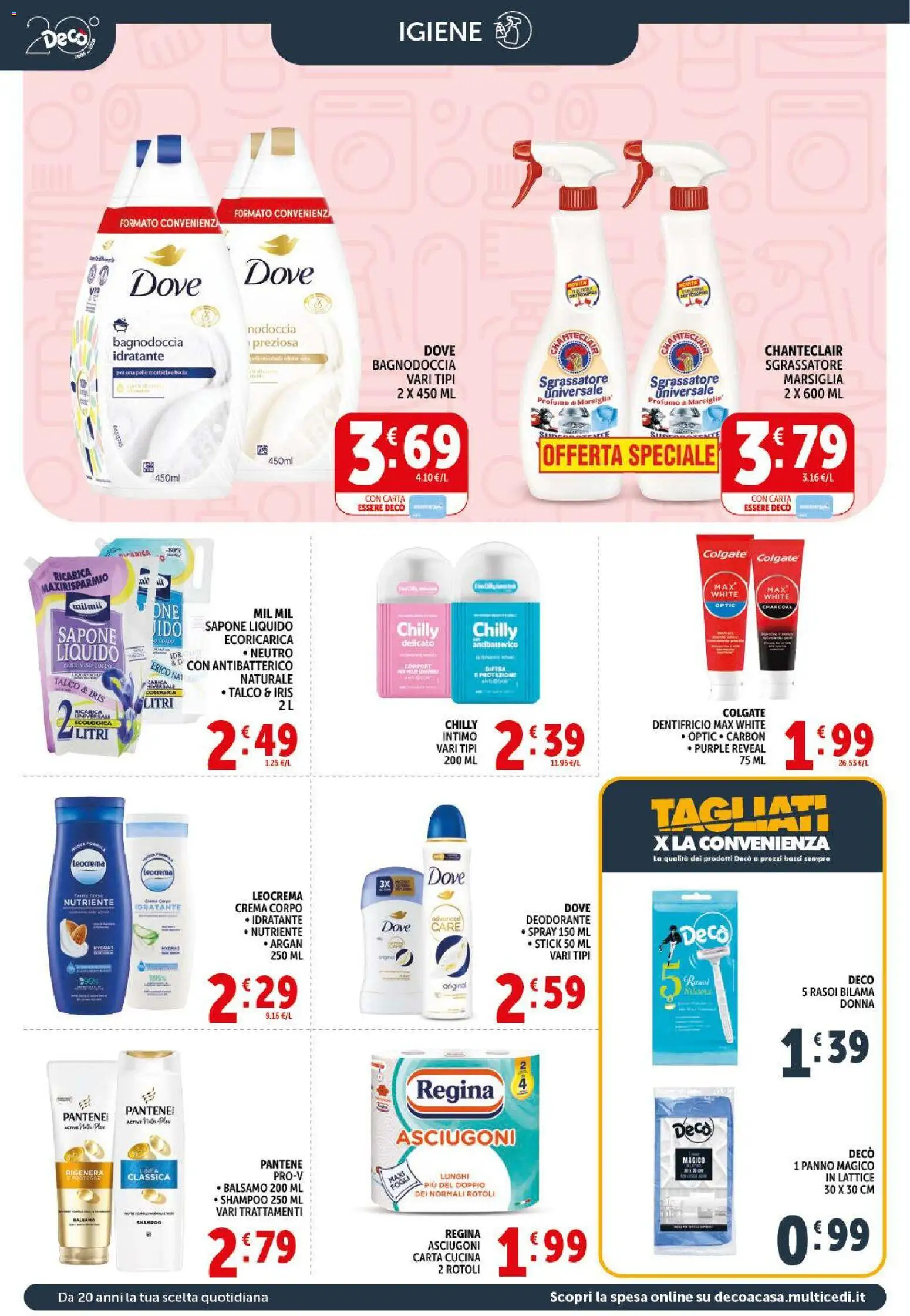Volantino Decò del 29.05.2026 | Pagina: 18 | Prodotti: Shampoo, Crema, Deodorante, Profumo