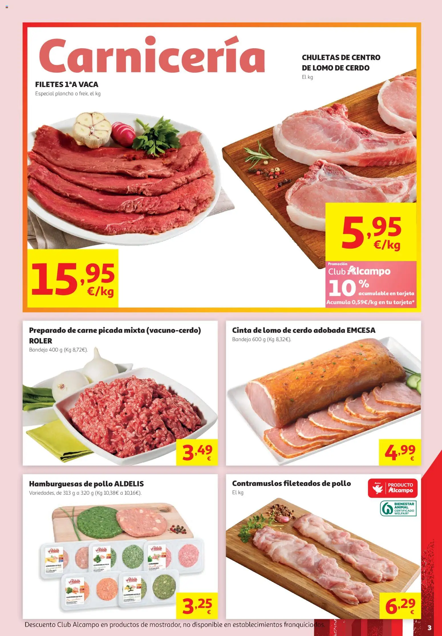 Alcampo - HG Unico │ válido desde el 16.06.2026 | Página: 3 | Productos: Cerdo, Plancha, Bandeja