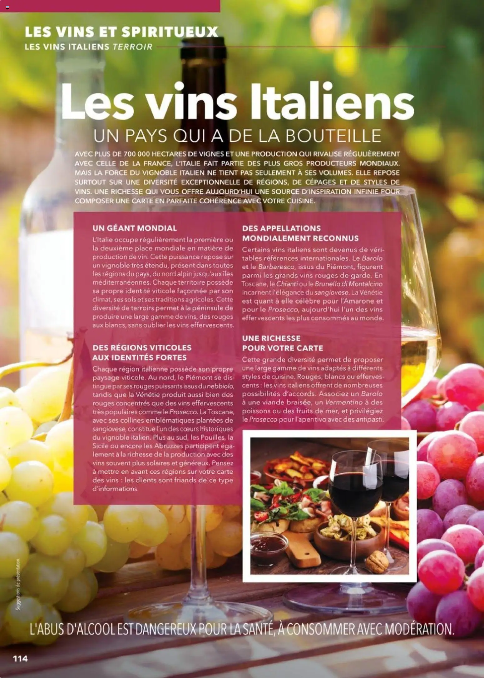 {H1} | Page: 114 | Produits: Mais, Prosecco, Viande
