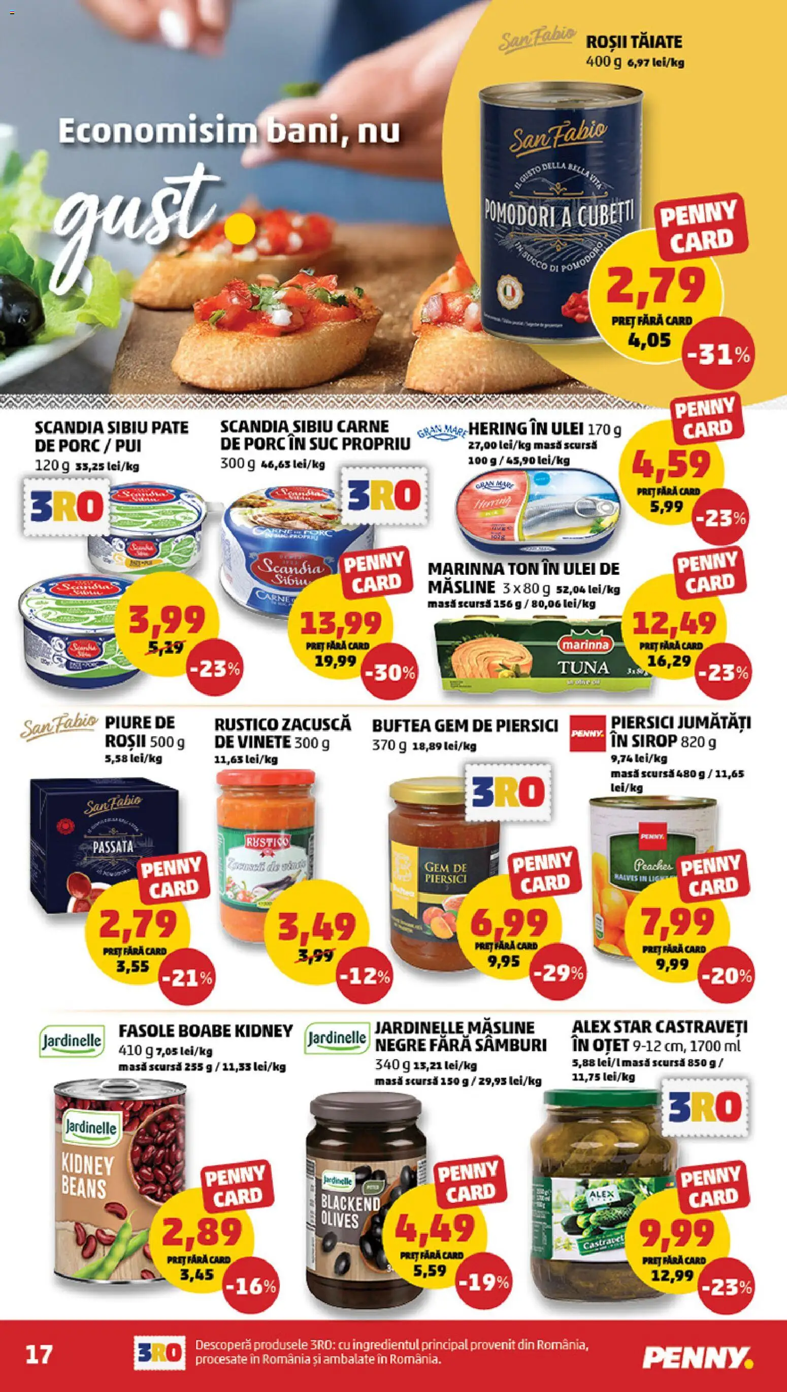 Noul catalog PENNY – valabil de la 10.06.2026 | Pagină: 17 | Produse: Măsline, Ulei, Suc, Castraveți