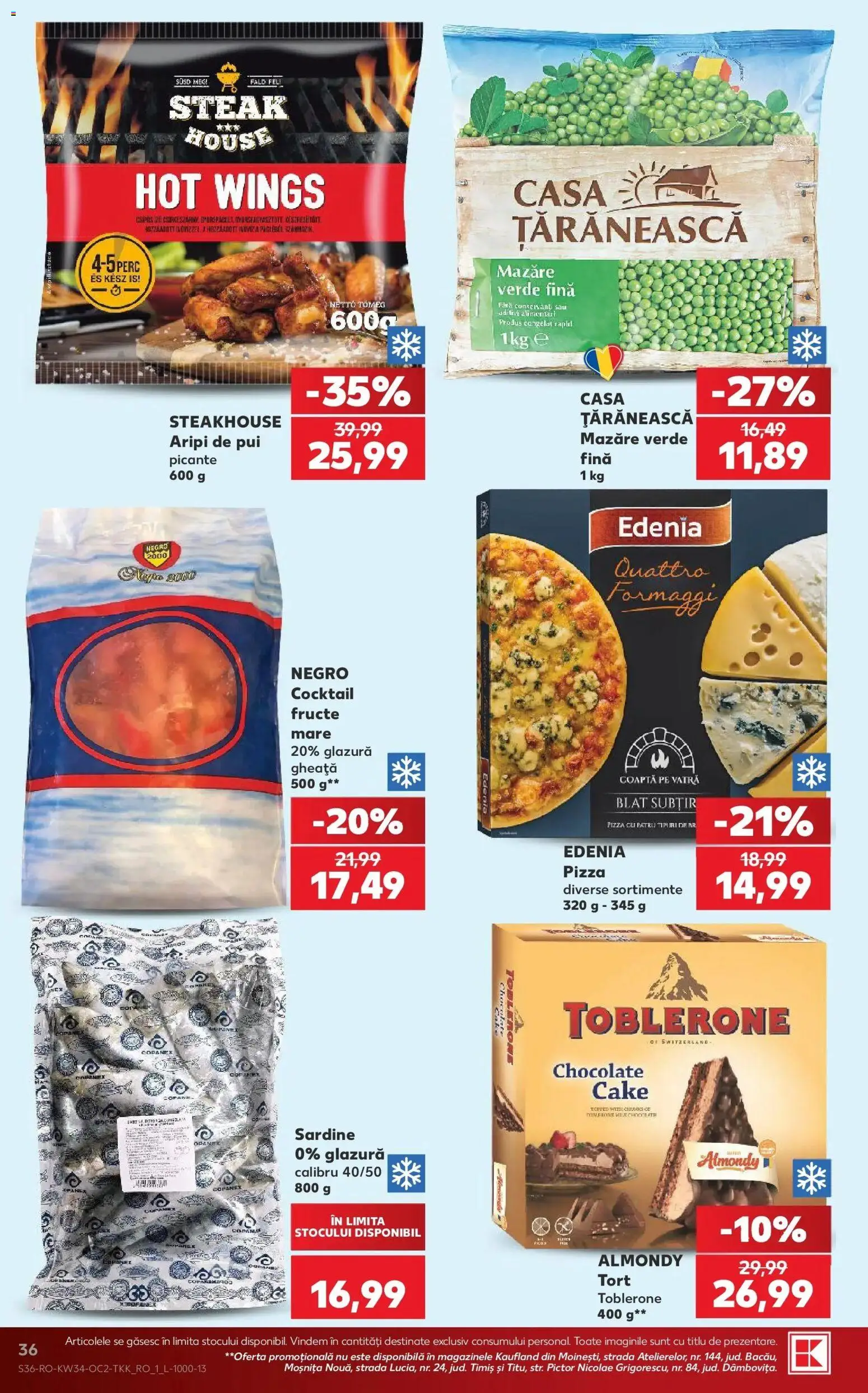 Kaufland Viseu de Sus 19.08.2026 - Revista si Oferta | Pagină: 36 | Produse: Pui, Tort, Pizza, Cocktail