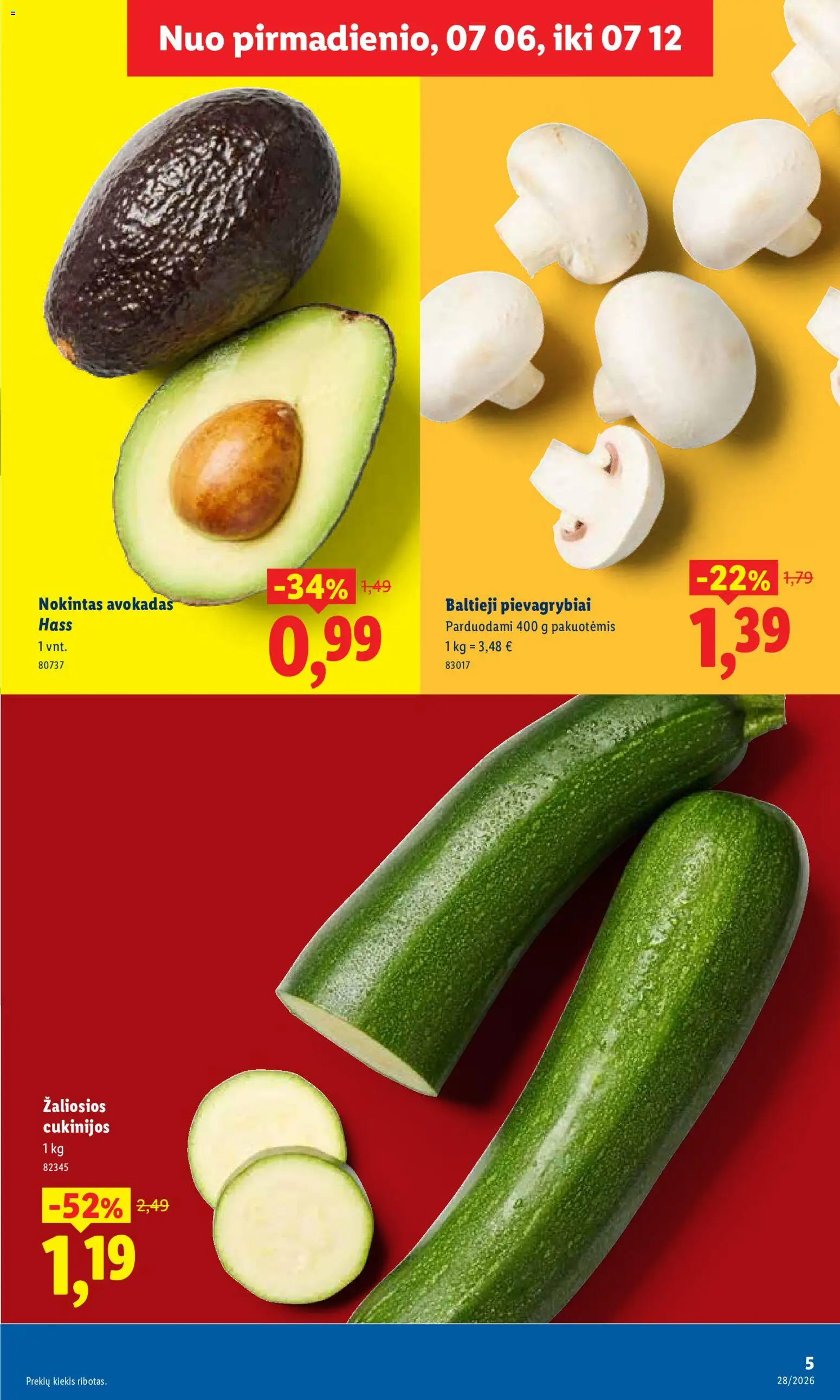 LIDL akcijos nuo 2026.07.06 | Puslapis: 5 | Prekių: Pievagrybiai