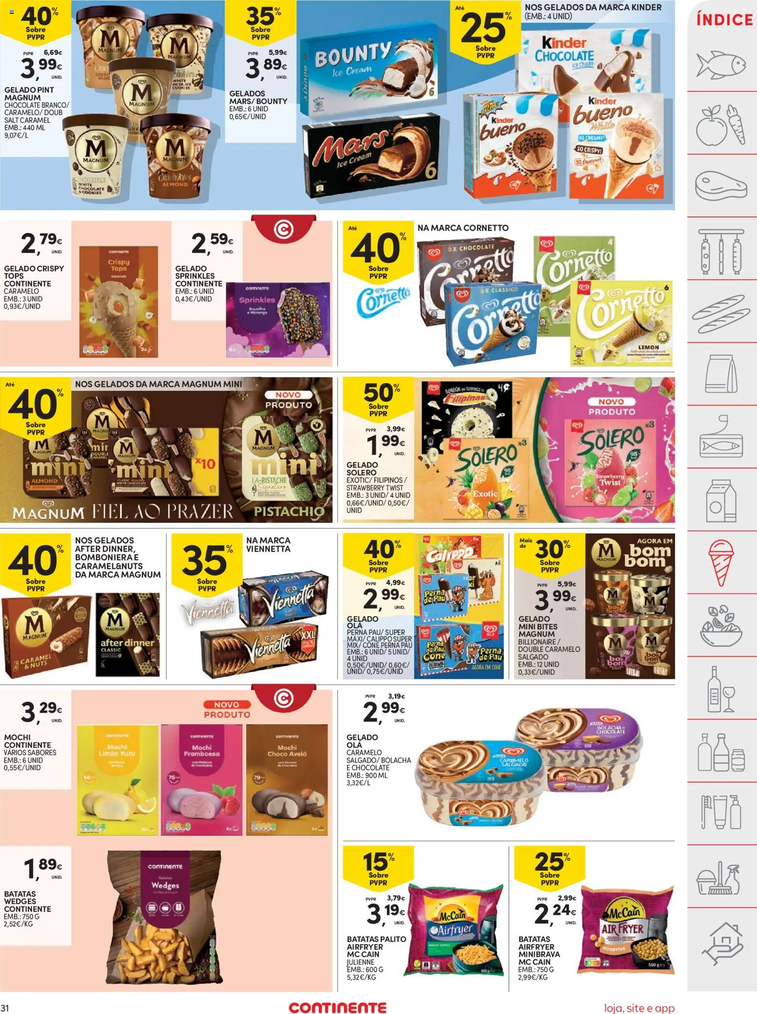 Continente folheto │ válido de 26.05.2026 | Página: 31 | Produtos: Filipinos, Bolachas, Gelado, Chocolate