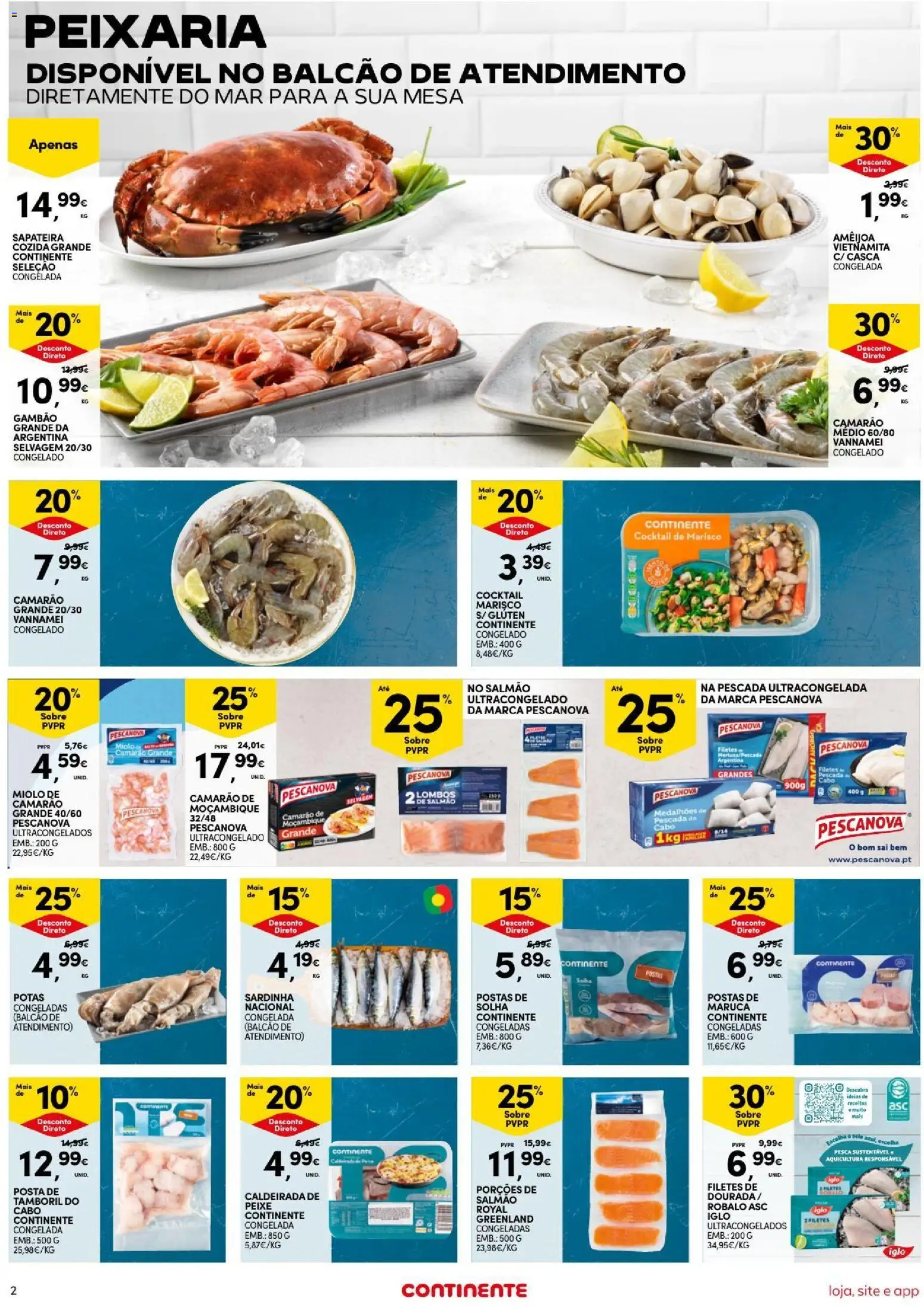 Continente Semanal Continente Bom Dia │ válido de 11/08/2026 | Página: 2 | Produtos: Cabo, Pescada, Mesa, Sapateira