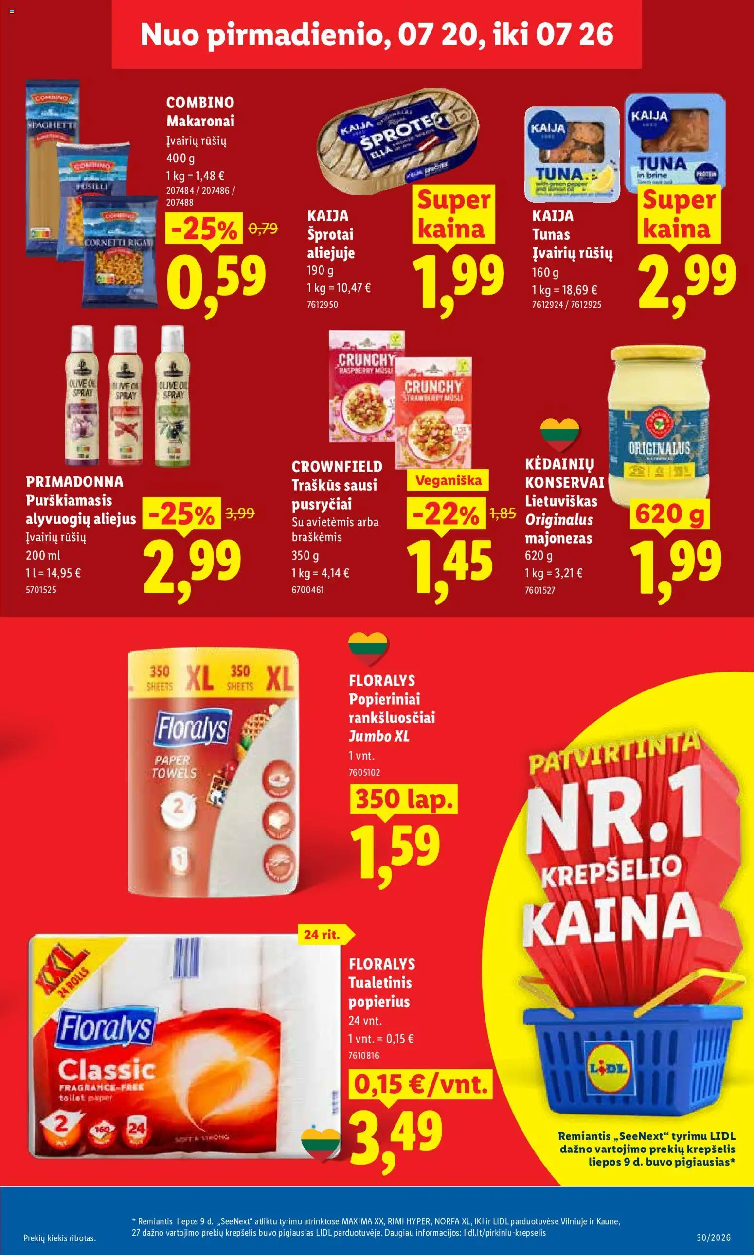LIDL akcijos nuo 2026.07.20 | Puslapis: 23 | Prekių: Šokoladas, Krepšelis, Vafliai, Traškučiai