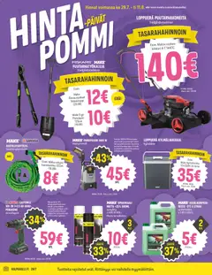 Halpa Halli-mainoslehti voimassa 29/07/2026 alkaen | Sivu: 10 | Tuotteet: Letku, Painepesuri, Voi, Kylmälaukku