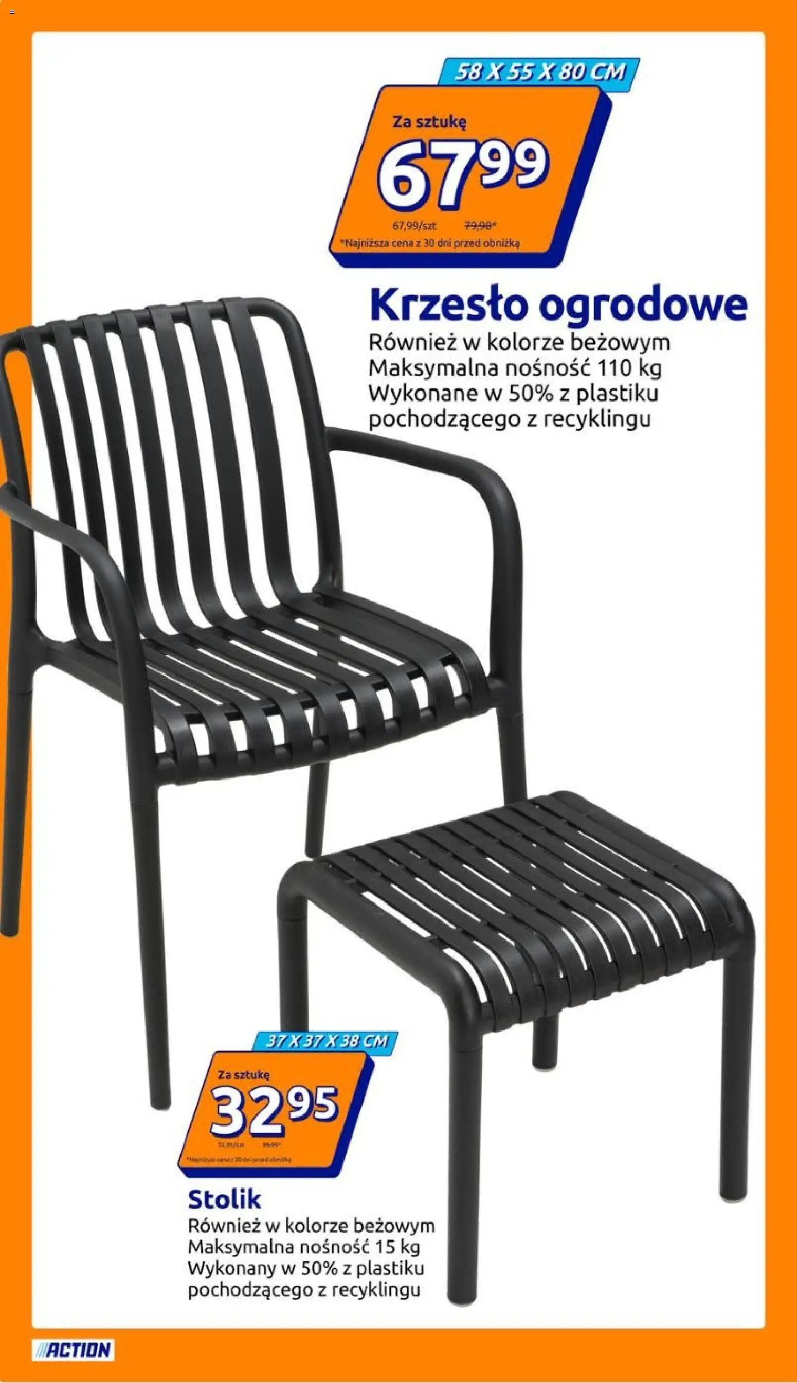 Action gazetka od 08.04.2026 | Strona: 10 | Produkty: Krzesło, Krzesło ogrodowe