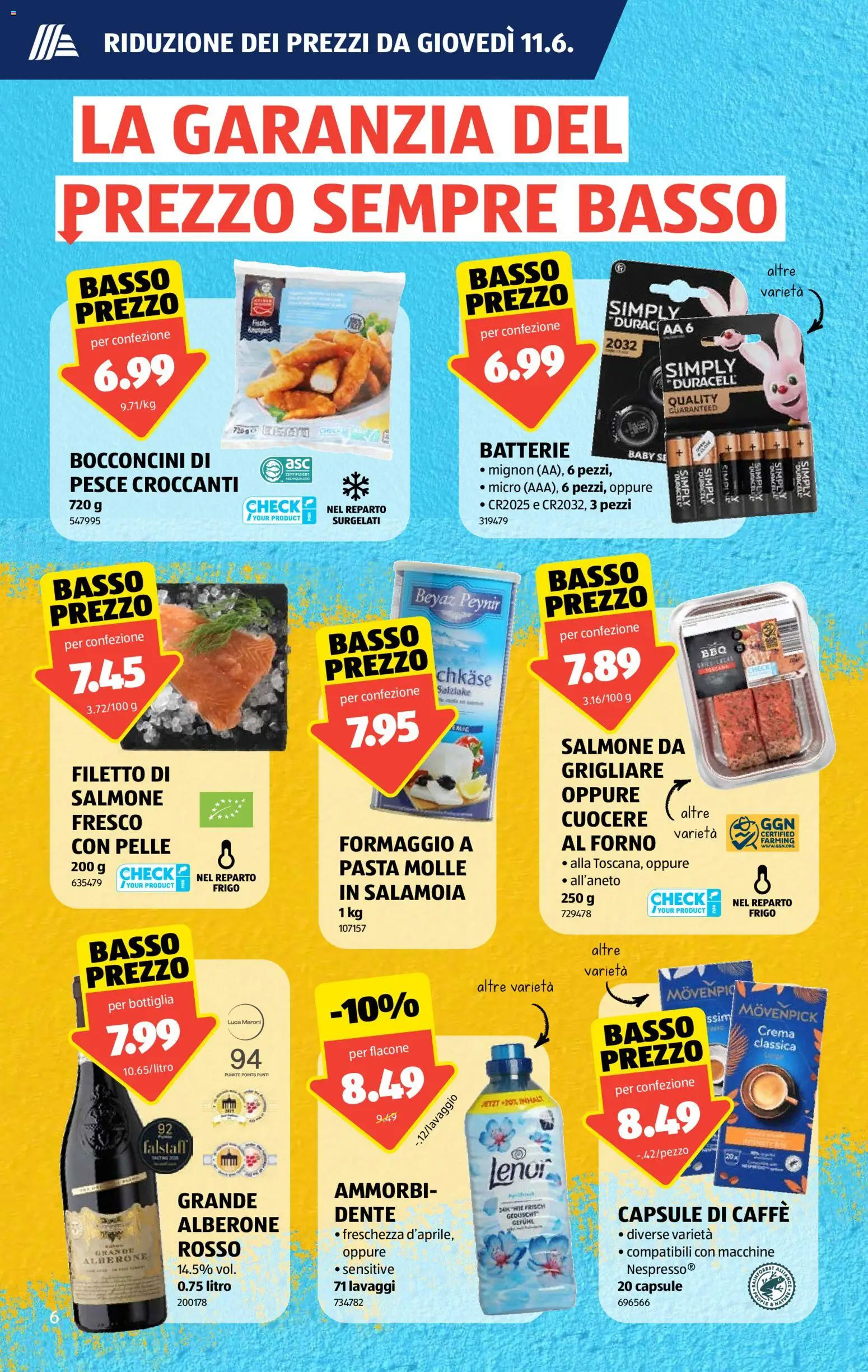Aldi aktionen IT – gültig ab 11.06.2026 | Seite: 8 | Produkte: Batterie, Pasta