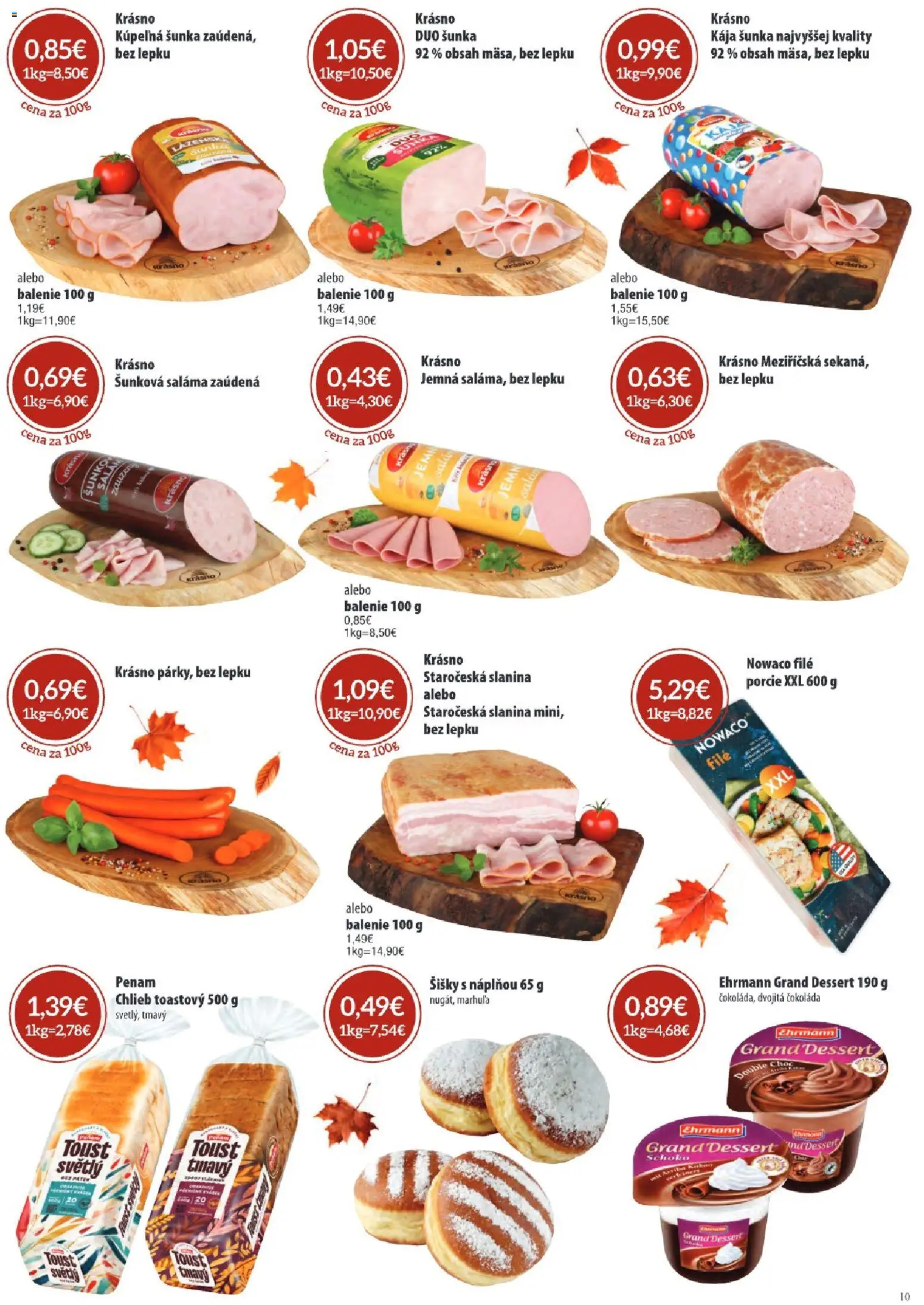 Nové KARMEN CBA akcie – leták je platný od 01.10.2026 | Strana: 10 | Produkty: Kúpelňa, Chlieb, Filé