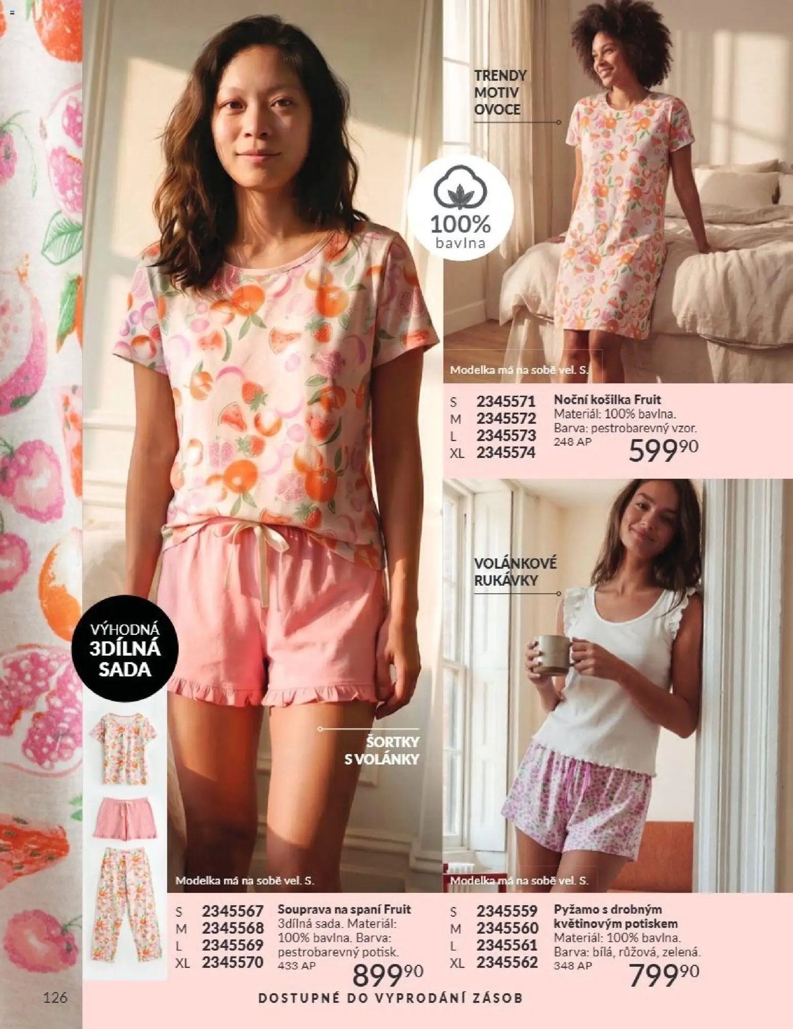 Avon Katalog 08/2026 od 01.08.2026 | Strana: 126 | Produkty: Ovoce, Pyžamo, Rukávky