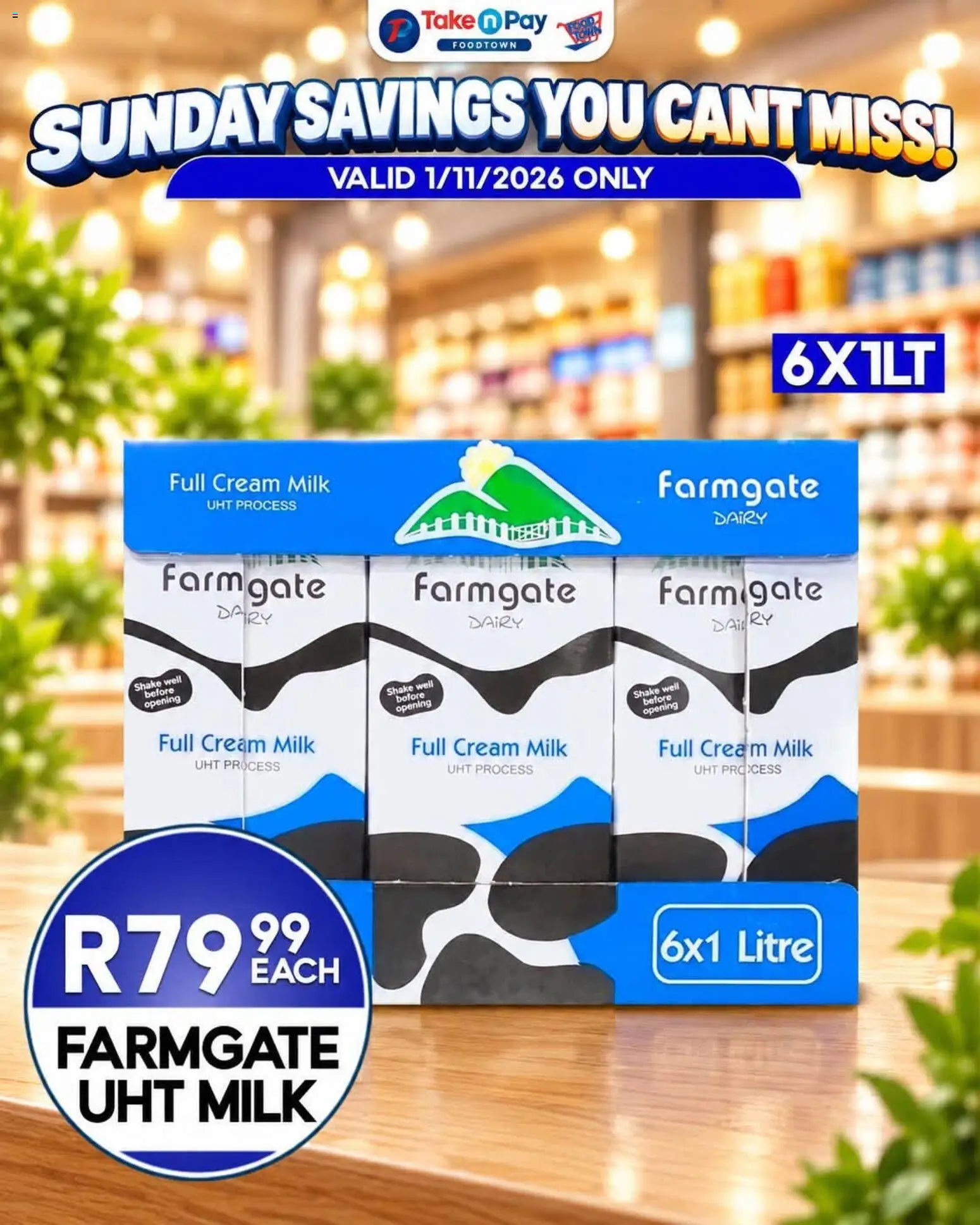 New Take n Pay catalogue – valid from 01/11/2026 | Page: 3 | Products: Milk, Gate, Cream