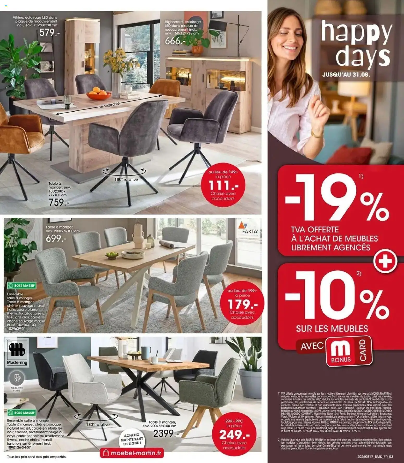 Möbel Martin - Möbel Martin: Offres hebdomadaires à partir du 17/08/2026 - promo en ligne | Page: 3 | Produits: Mais, Table, Chaise, Cadre