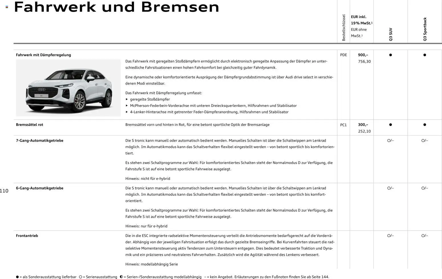 Audi Q3 – gültig ab 02.10.2026 | Seite: 110