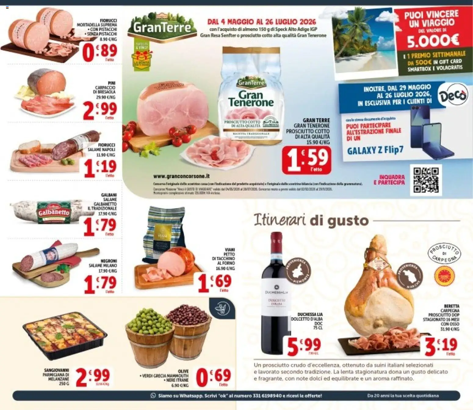 Volantino Decò del 08.06.2026 | Pagina: 3 | Prodotti: Prosciutto Cotto, Salame, Tacchino, Mortadella