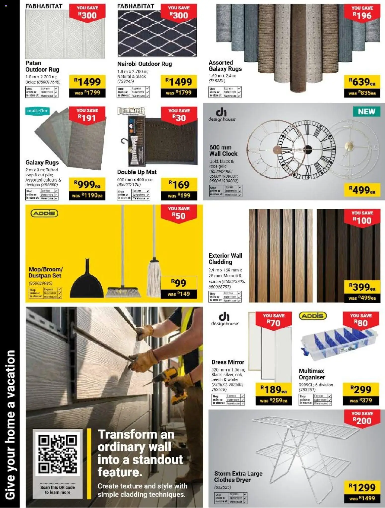 New Builders catalogue – valid from 06/10/2026 | Page: 14 | Products: Dress, Rug, Mirror, Clock