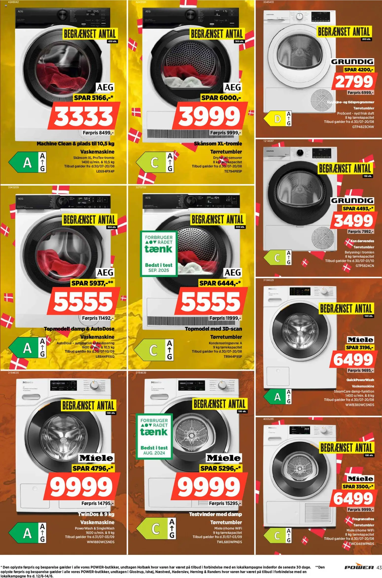 Power tilbudsavis – gyldig fra 30/07/2026 | Side: 43 | Produkter: Duft, Vaskemaskine, Tørretumbler