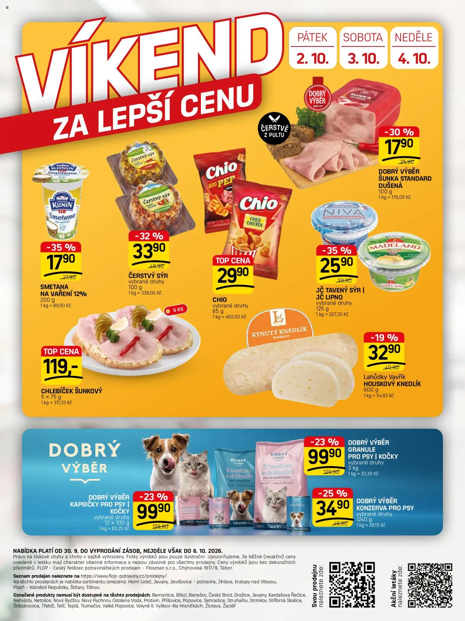 Flop leták - FlopTop od 30.09.2026 | Strana: 12 | Produkty: Tavený sýr, Šunka, Smetana, Kapsičky pro psy