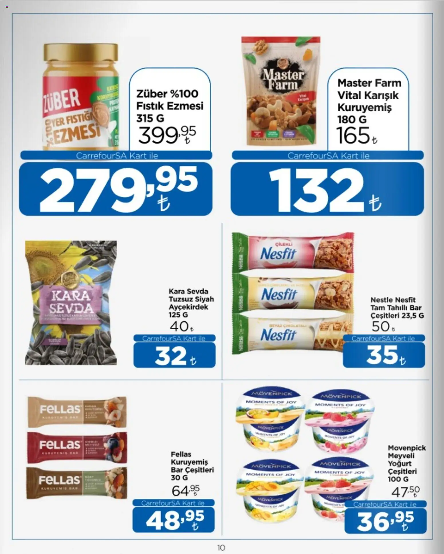 CarrefourSA Katalog - 01 Ekim 2026 tarihinden itibaren geçerlidir | Sayfa: 10 | Ürünler: Fıstık, Yoğurt, Fıstık ezmesi