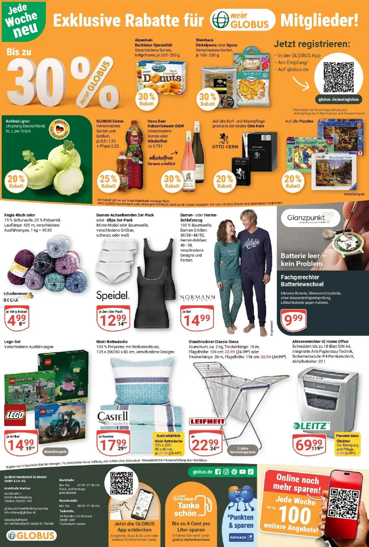Globus Prospekt Markkleeberg (ab 14.09.2026) » Angebote online | Seite: 28 | Produkte: Aktenvernichter, Bettwäsche, Duft, Telefon