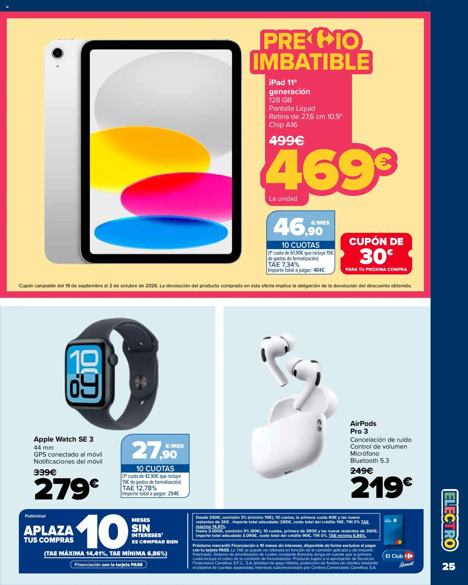 Carrefour Vuelta al cole │ válido desde el 18/08/2026 | Página: 25 | Productos: Ipad, Tablet, Móvil, Micrófono